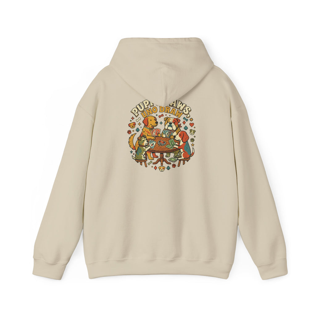 Puppy Paws, Uno Draws Hoodie — Funny Dog Lover Sweatshirt