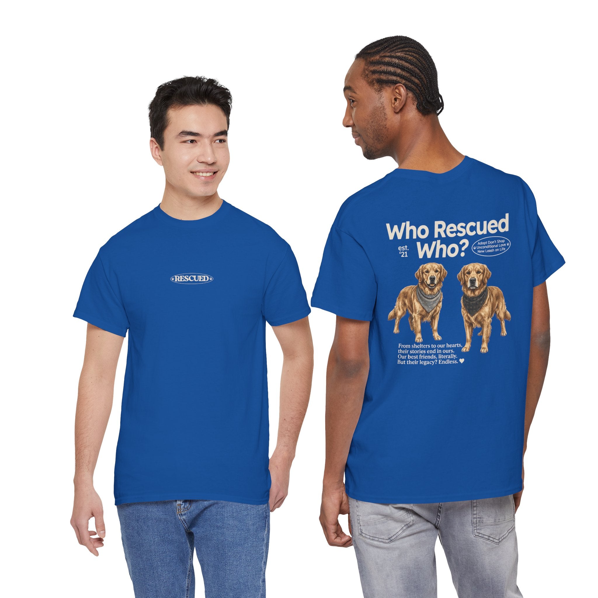 Golden Retriever - Who Rescued Who? T-Shirt