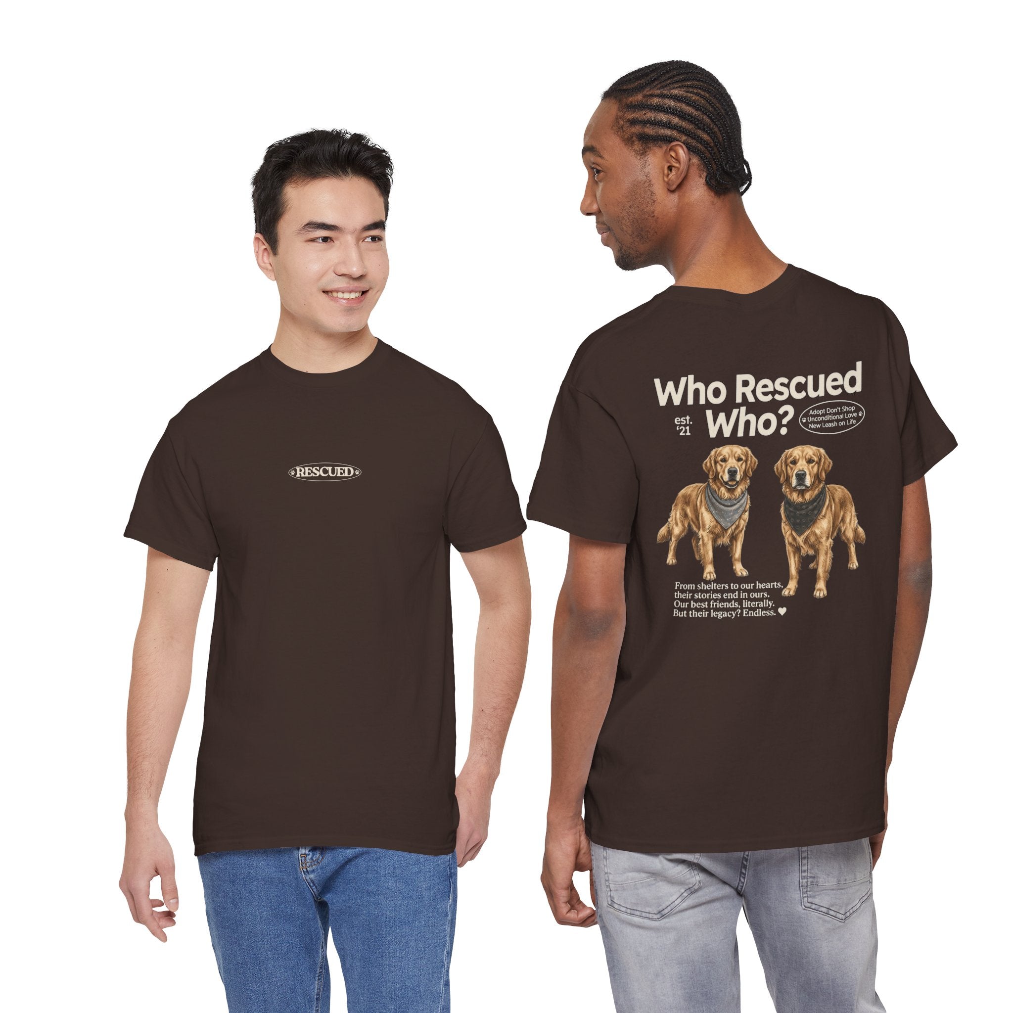 Golden Retriever - Who Rescued Who? T-Shirt