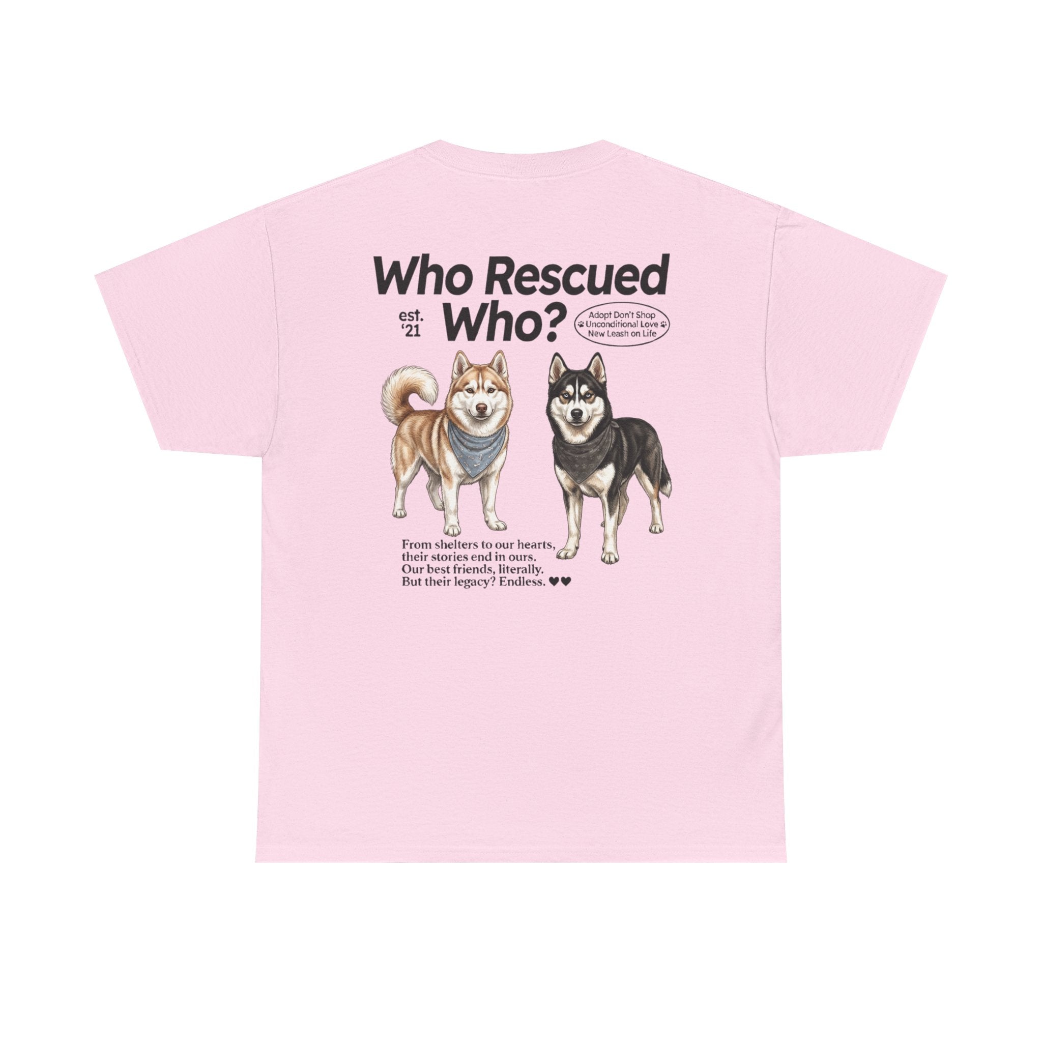 Husky - Who Rescued Who? T-Shirt