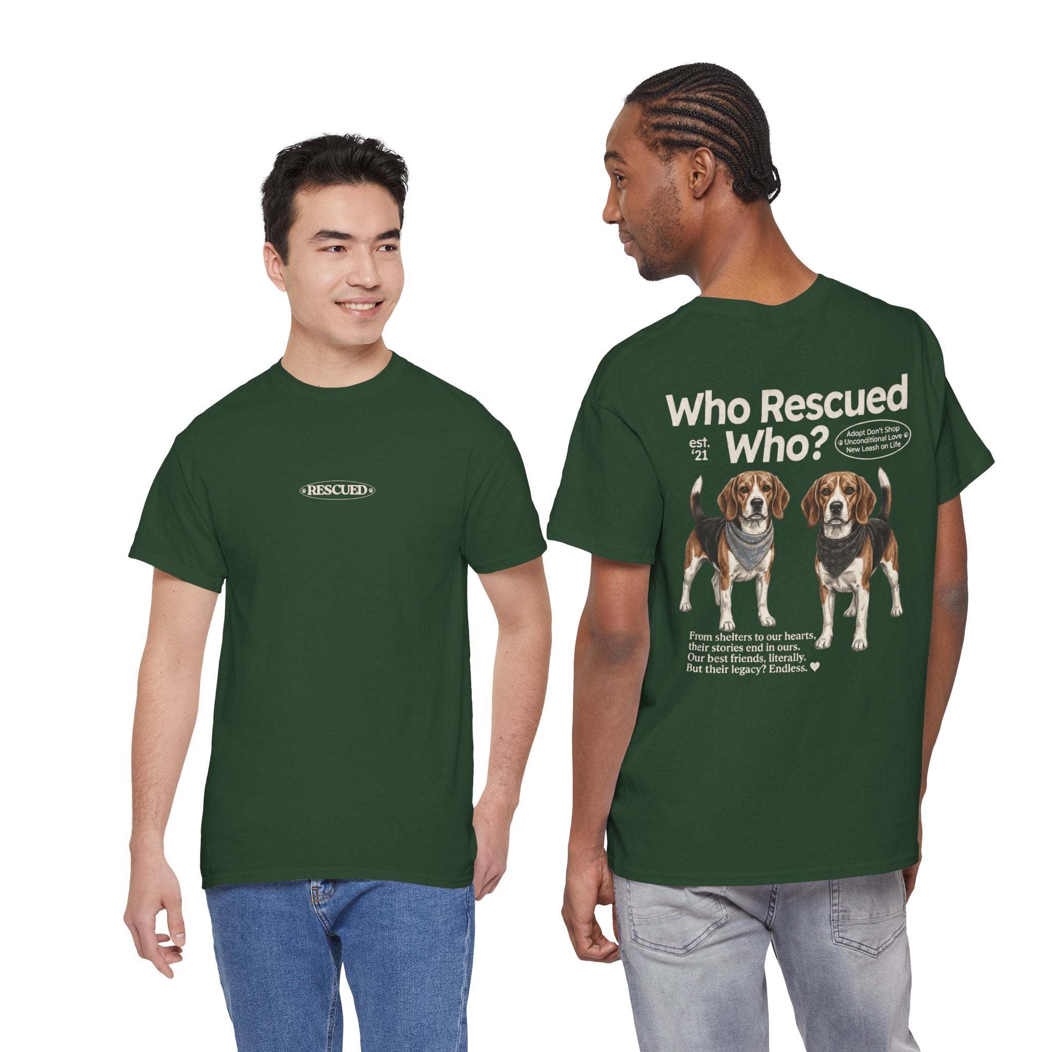 Beagle - Who Rescued Who? T-Shirt