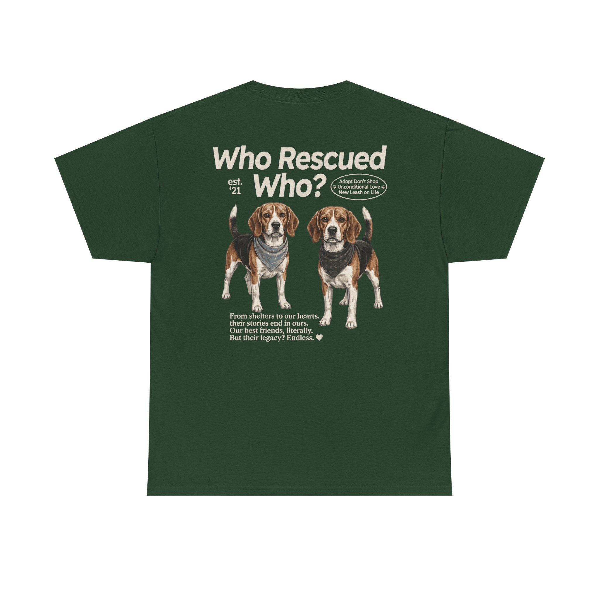 Beagle - Who Rescued Who? T-Shirt
