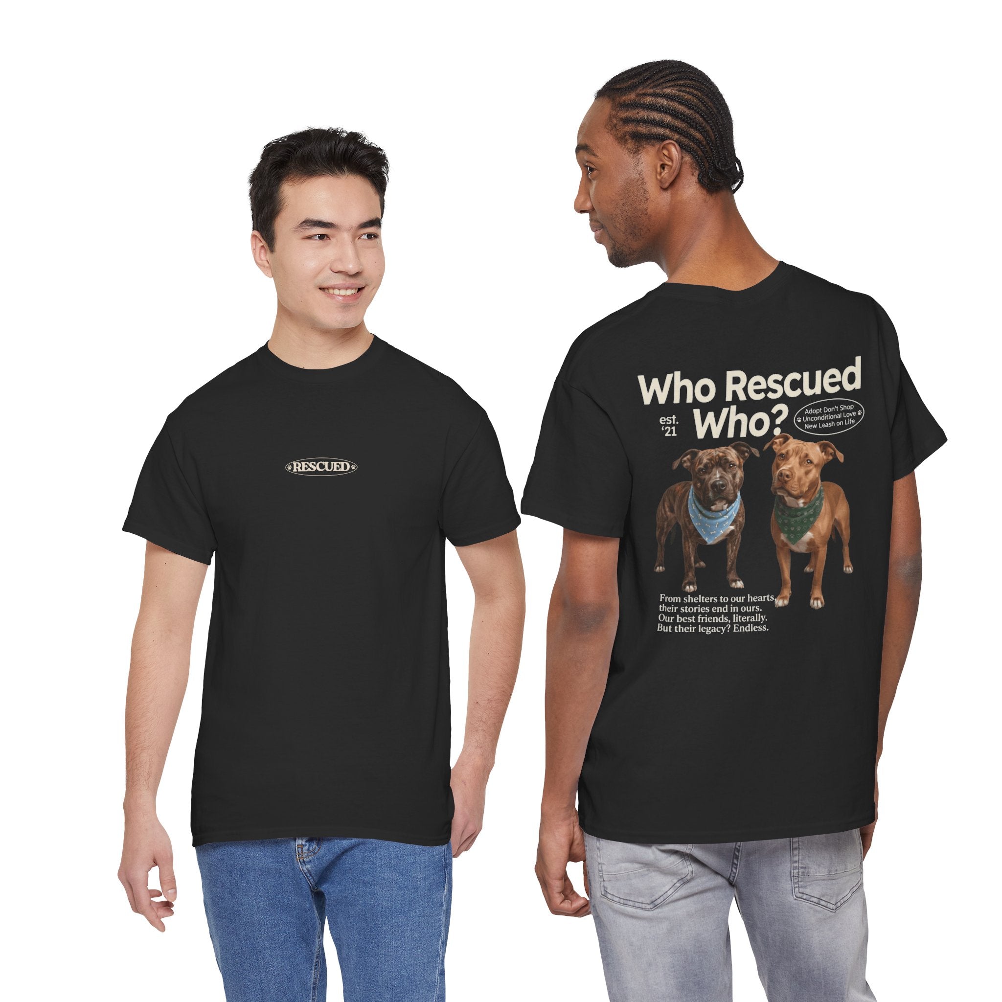 Pitbull - Who Rescued Who? T-Shirt