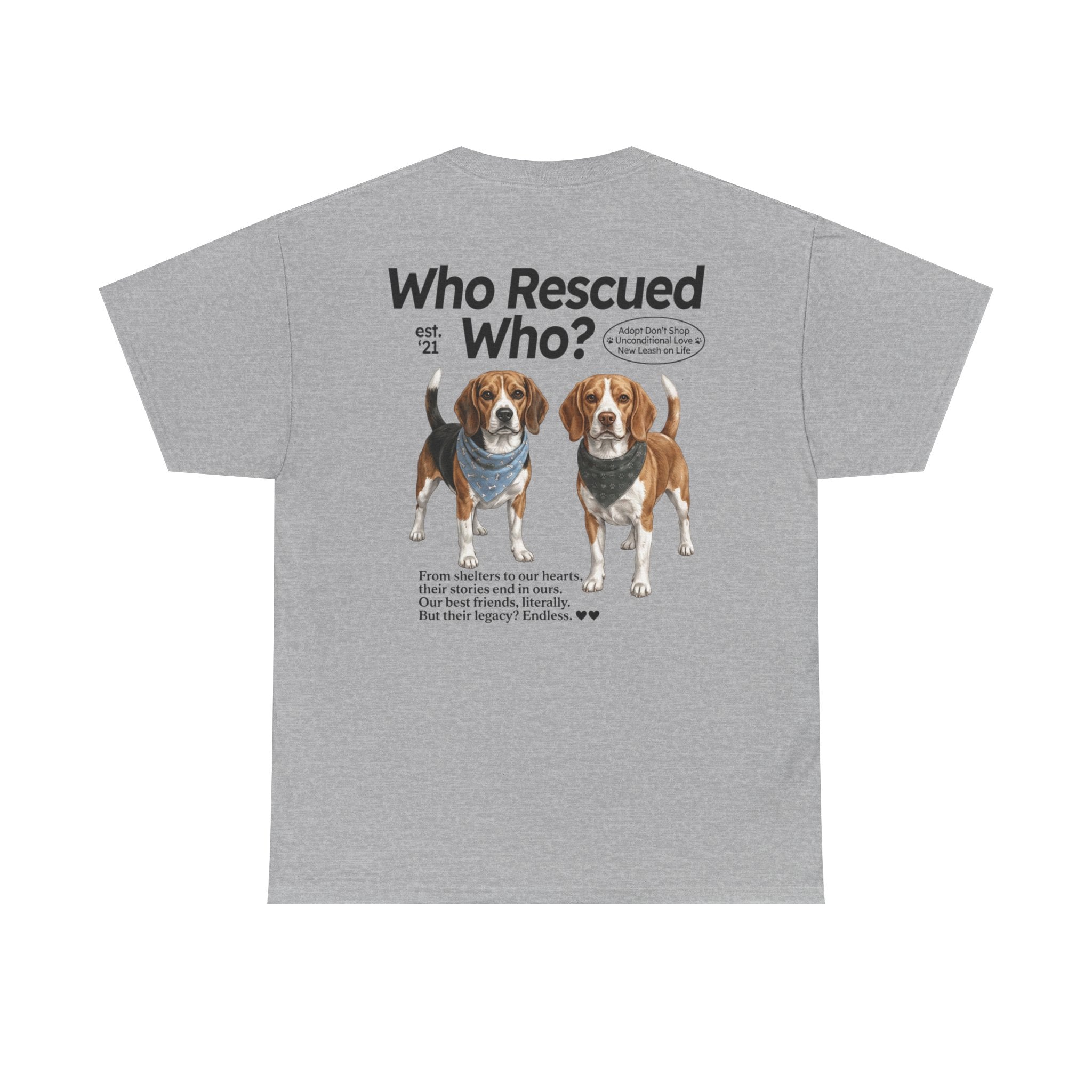 Beagle - Who Rescued Who? T-Shirt
