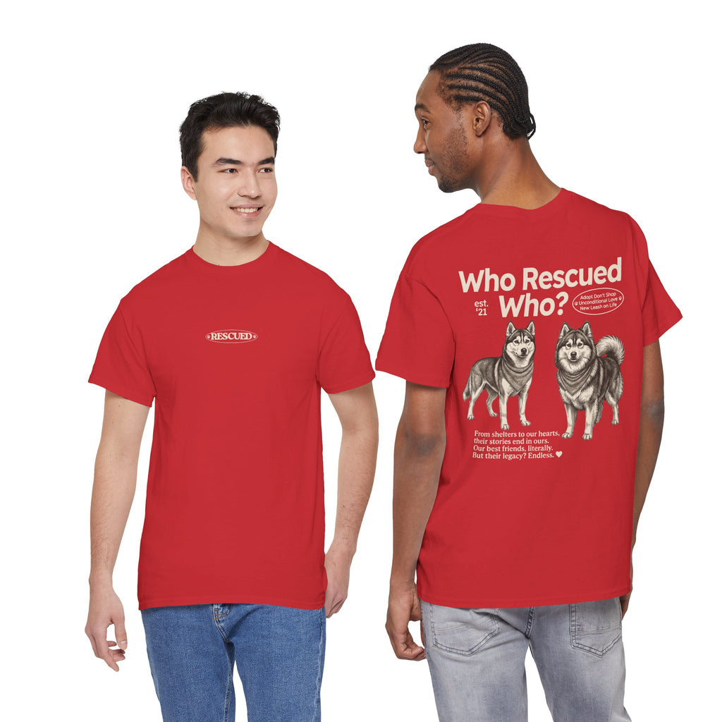 Husky - Who Rescued Who? T-Shirt