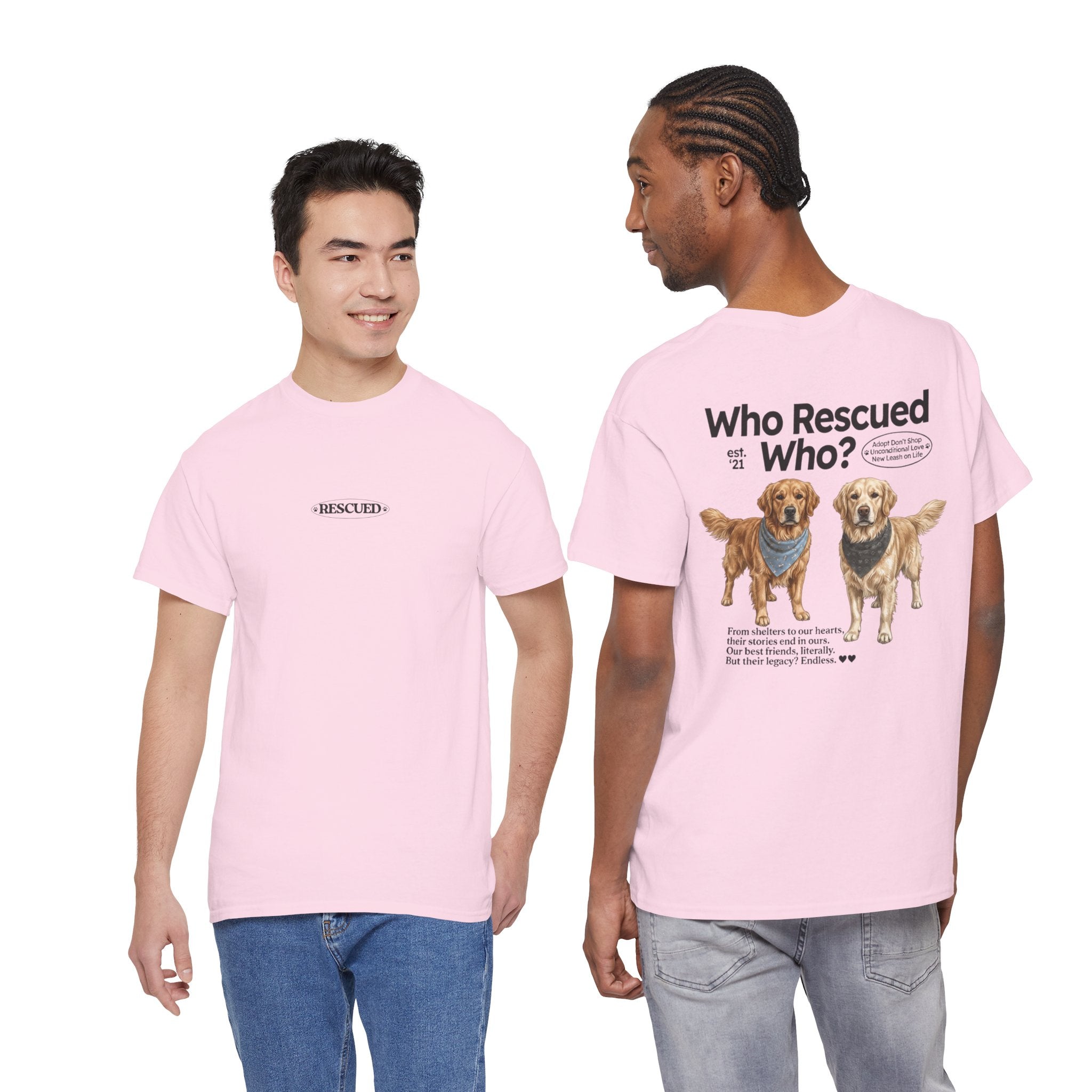 Golden Retriever - Who Rescued Who? T-Shirt