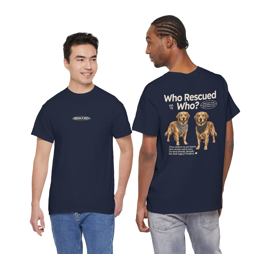 Golden Retriever - Who Rescued Who? T-Shirt