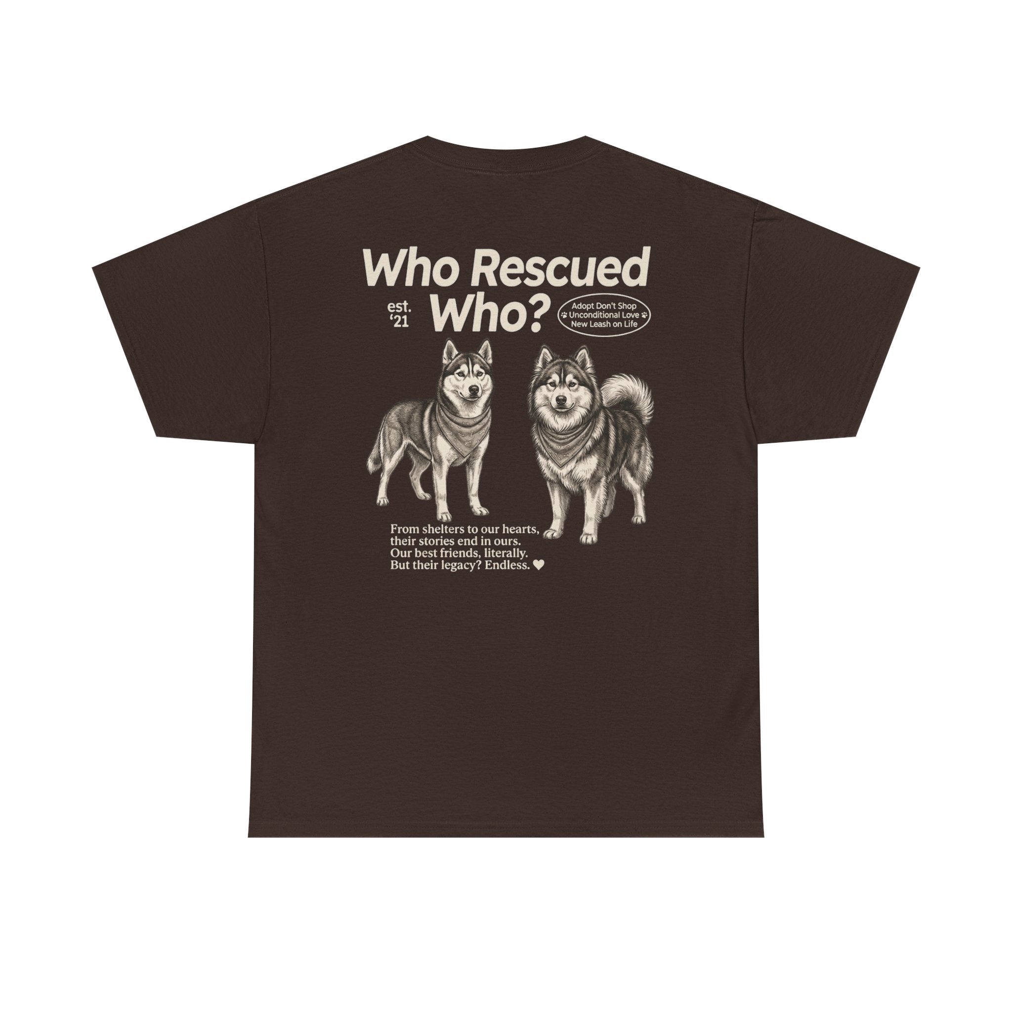 Husky - Who Rescued Who? T-Shirt
