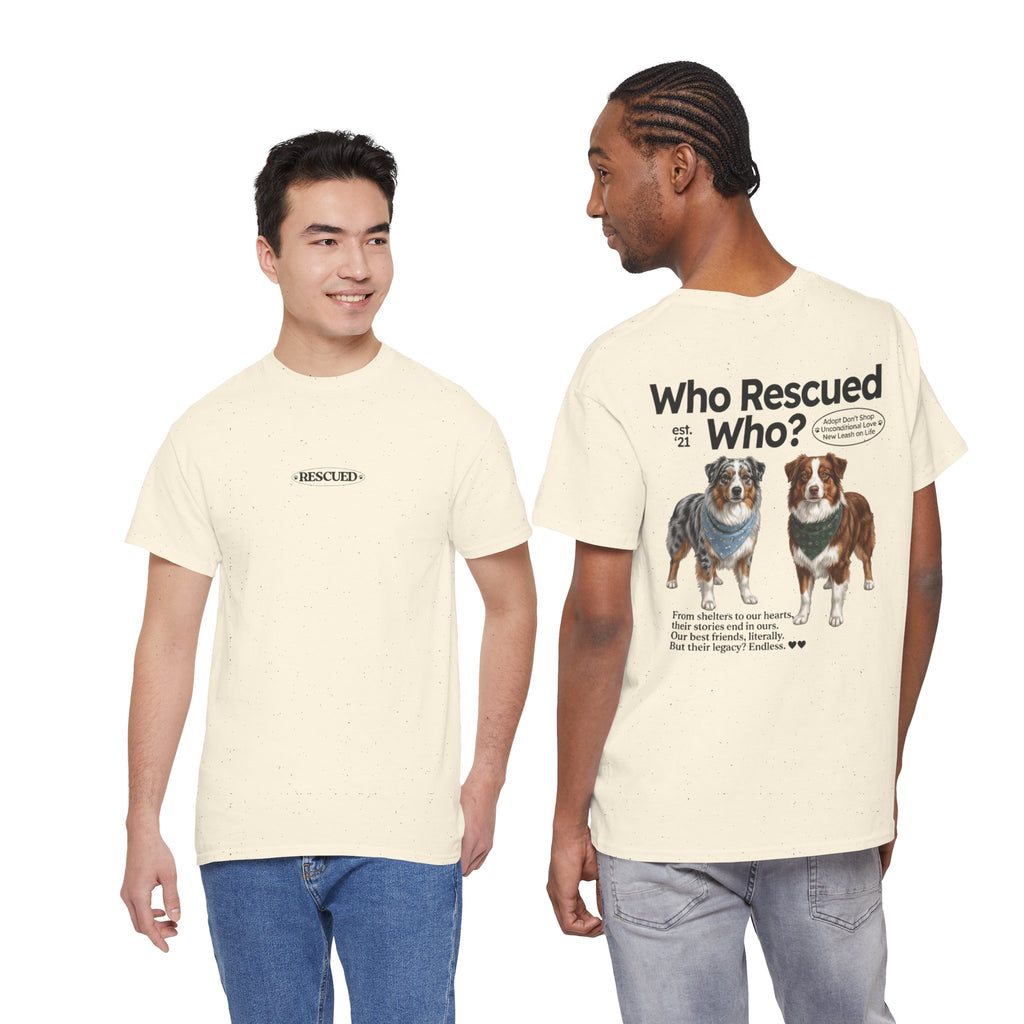 Australian Shepard - Who Rescued Who? T-Shirt