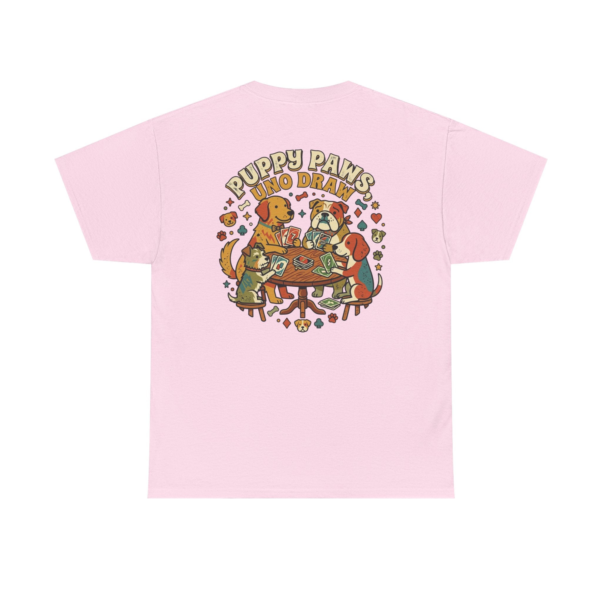 Puppy Paws, Uno Draws T-Shirt — Funny Dog Lover Card Game Tee