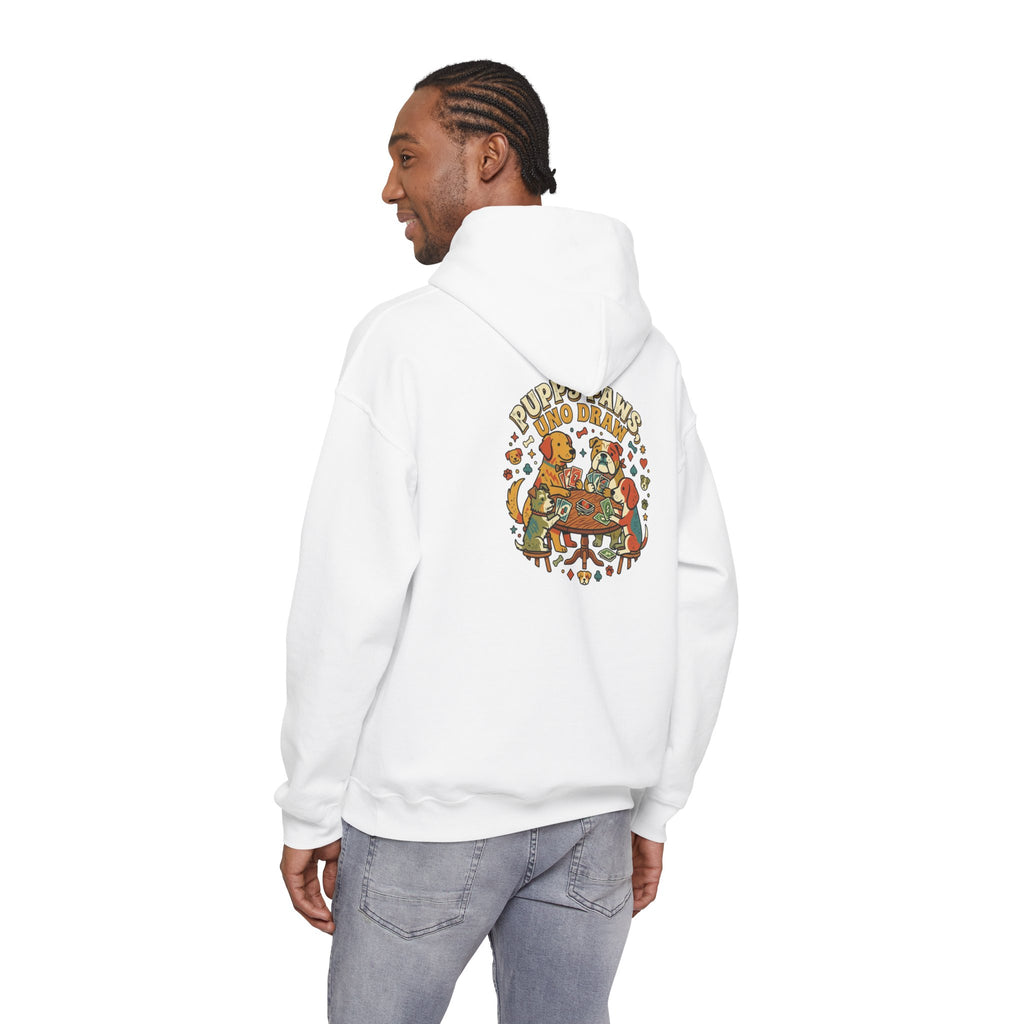 Puppy Paws, Uno Draws Hoodie — Funny Dog Lover Sweatshirt