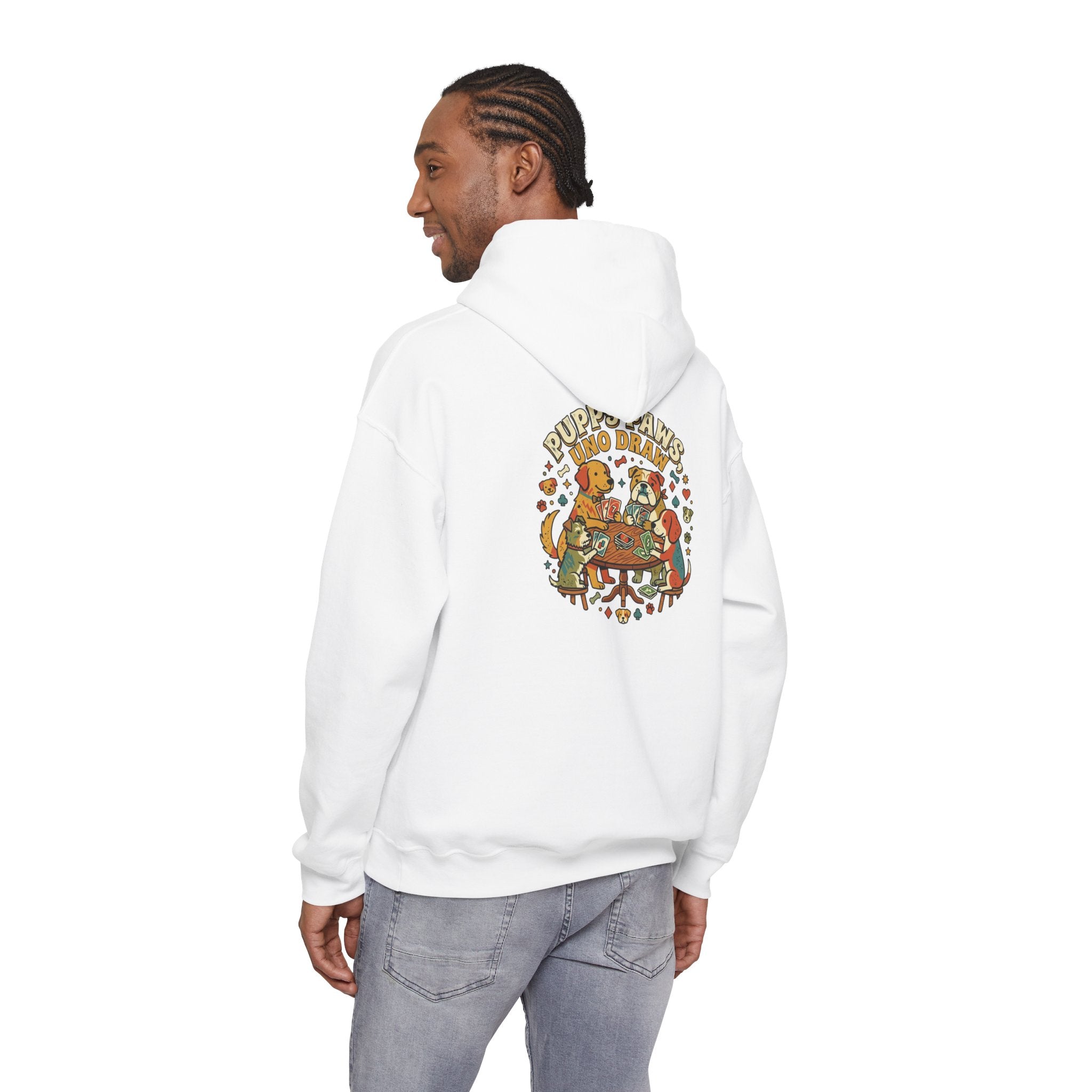 Puppy Paws, Uno Draws Hoodie — Funny Dog Lover Sweatshirt
