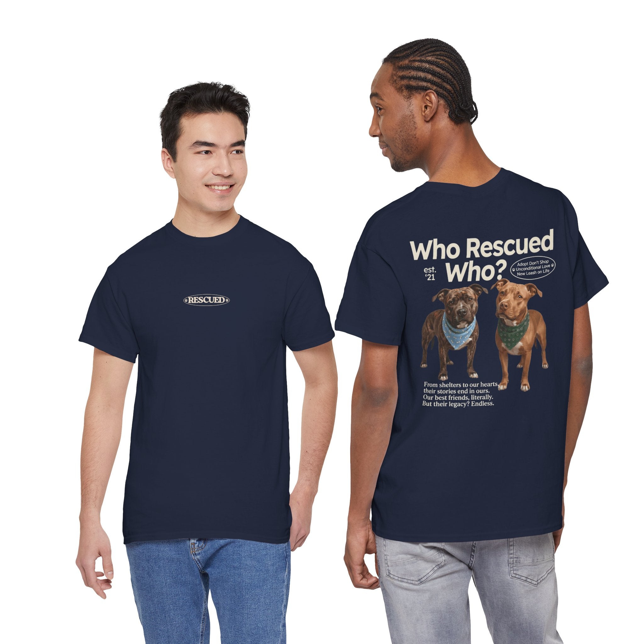 Pitbull - Who Rescued Who? T-Shirt