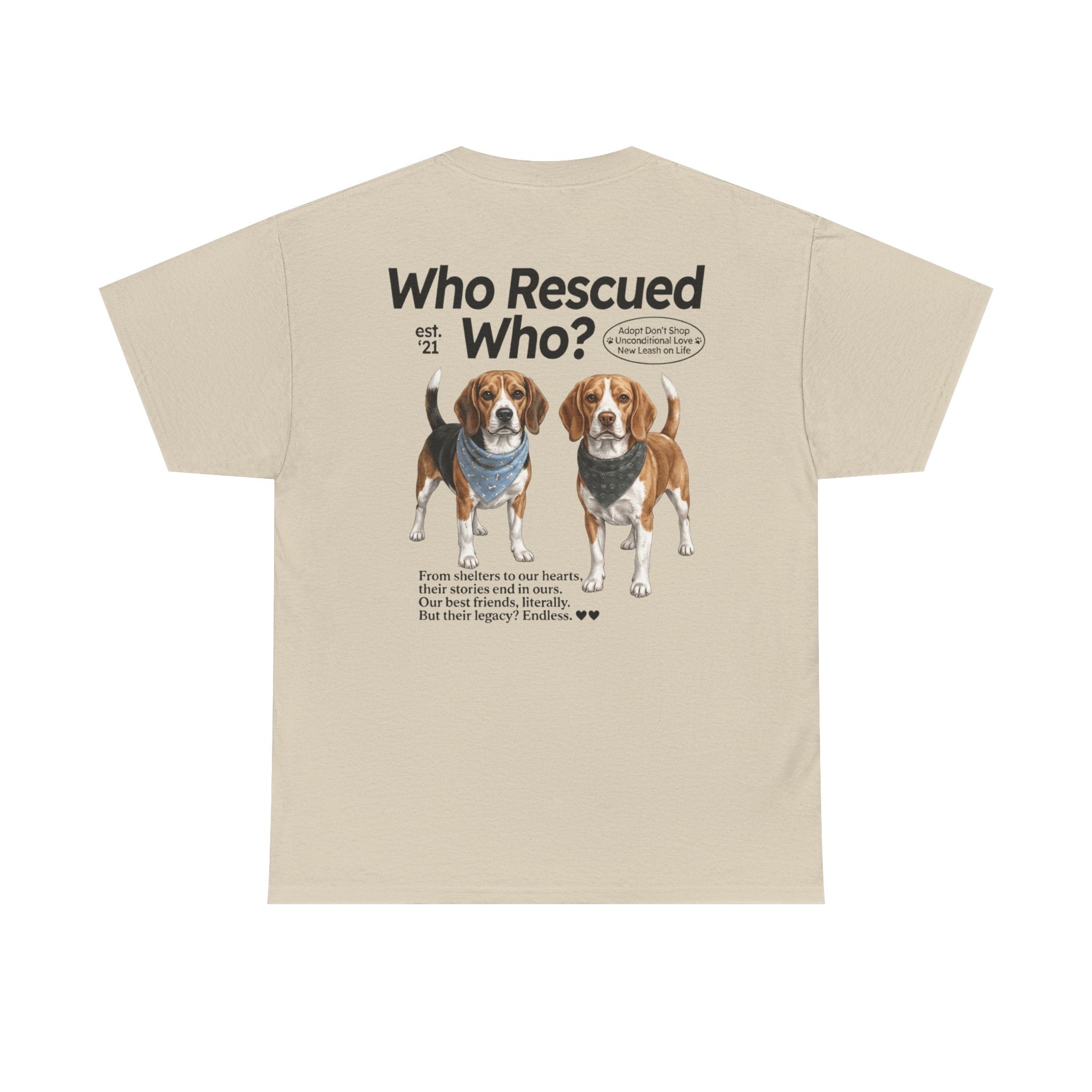 Beagle - Who Rescued Who? T-Shirt