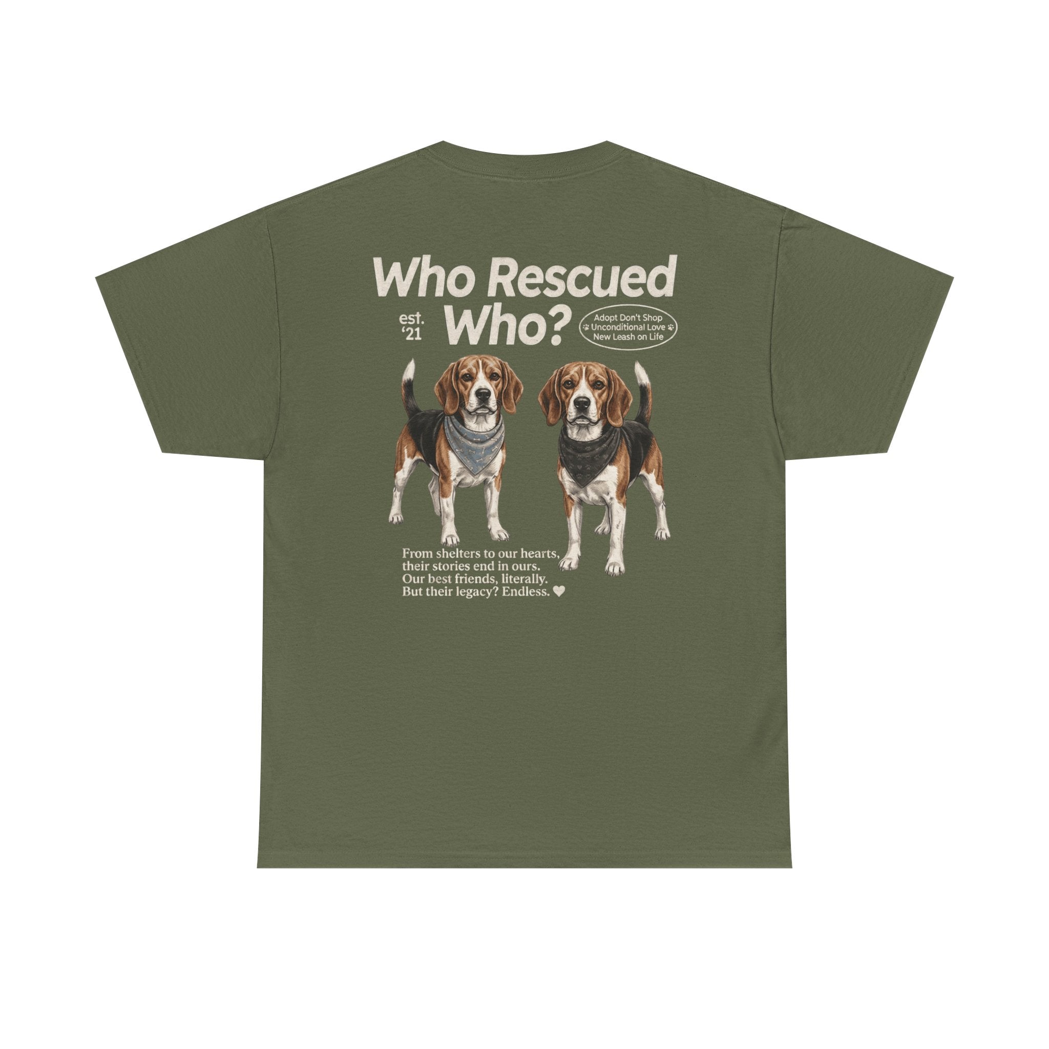 Beagle - Who Rescued Who? T-Shirt
