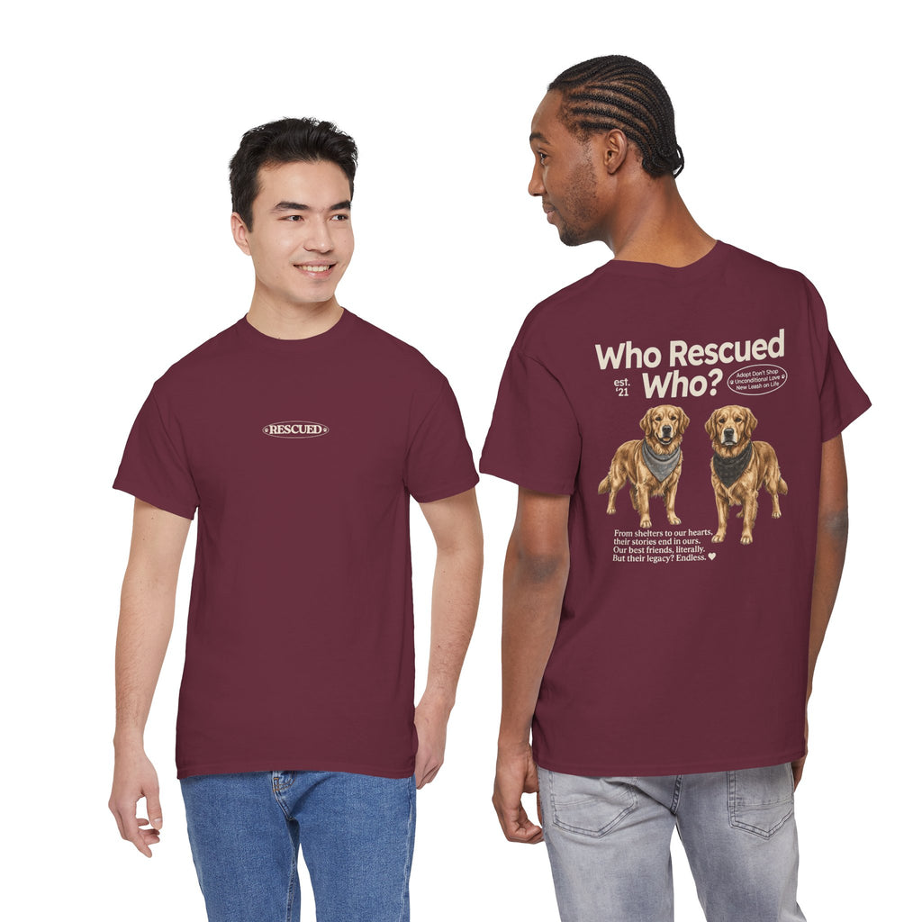 Golden Retriever - Who Rescued Who? T-Shirt