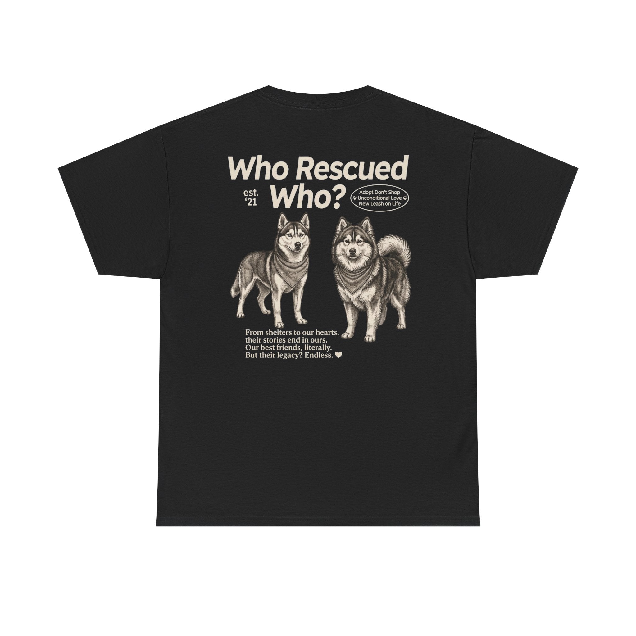 Husky - Who Rescued Who? T-Shirt