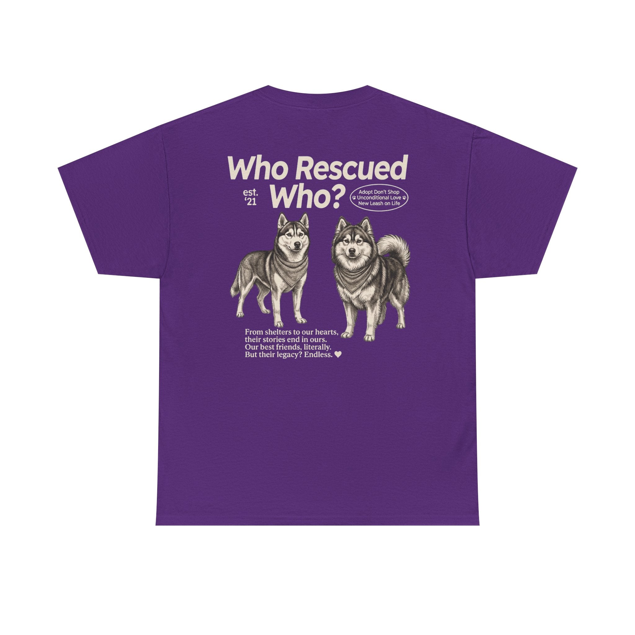 Husky - Who Rescued Who? T-Shirt