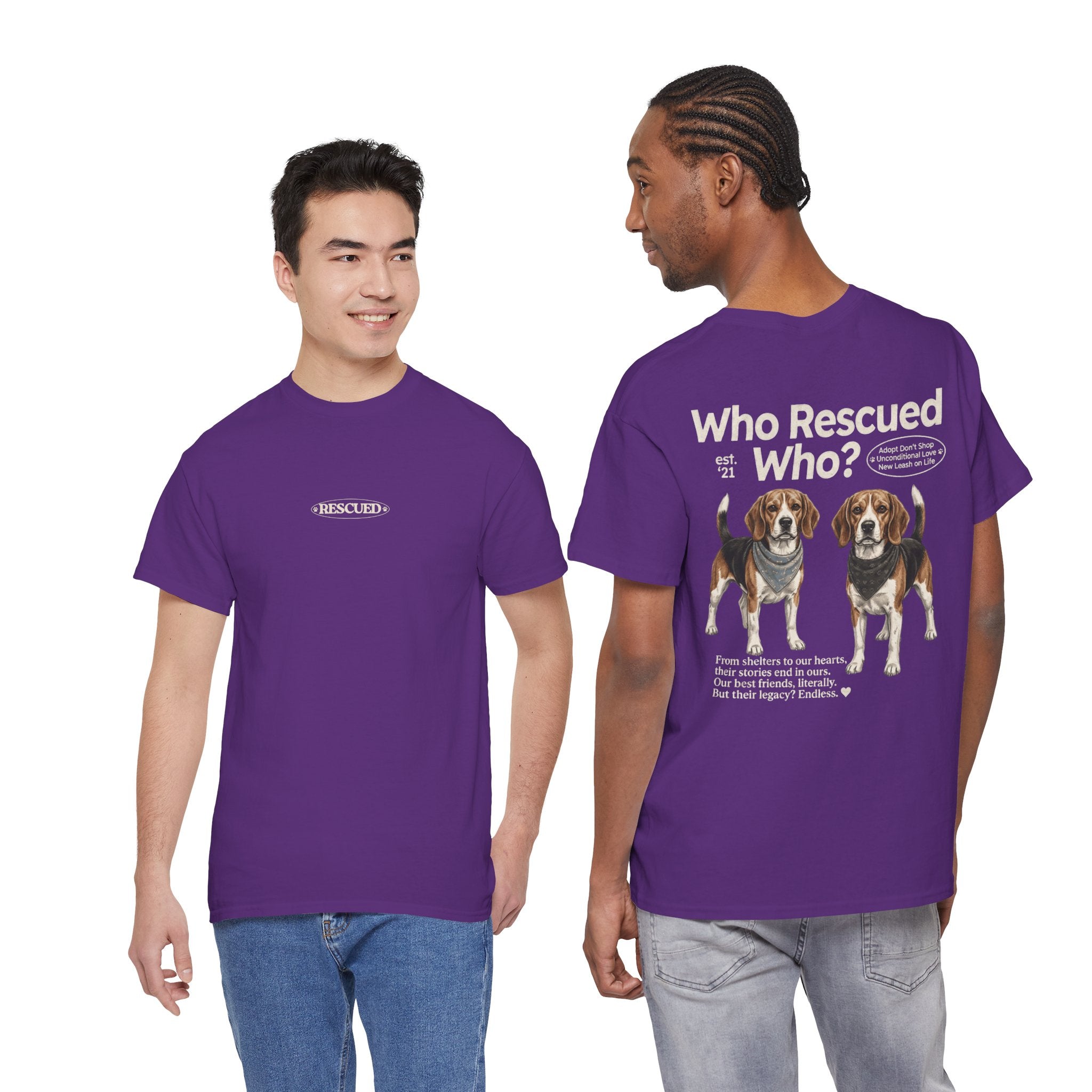 Beagle - Who Rescued Who? T-Shirt