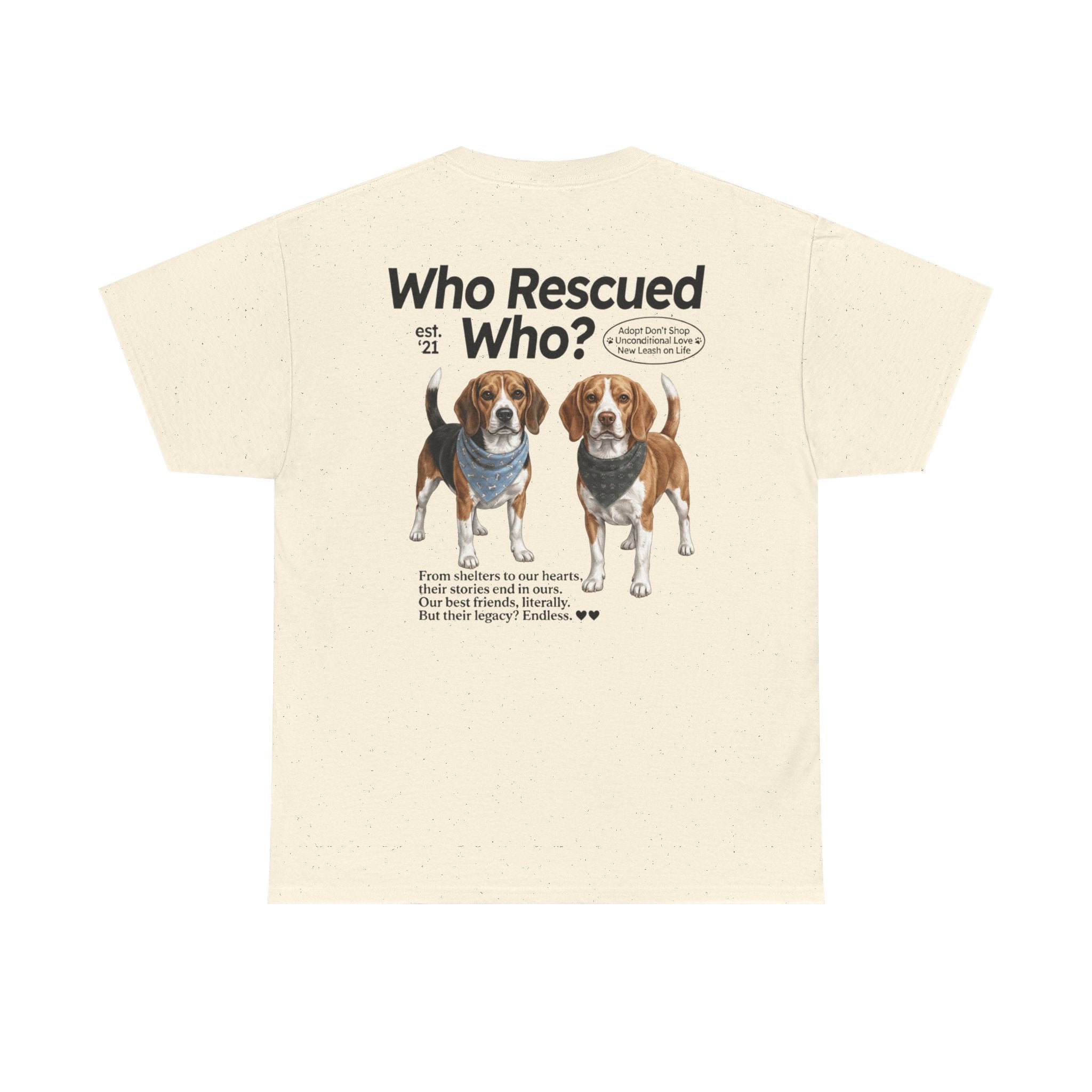 Beagle - Who Rescued Who? T-Shirt