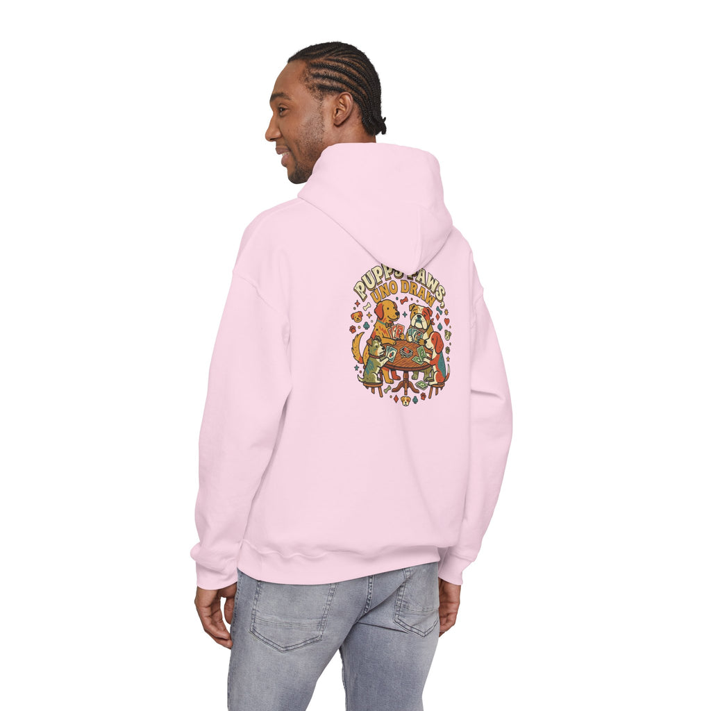 Puppy Paws, Uno Draws Hoodie — Funny Dog Lover Sweatshirt