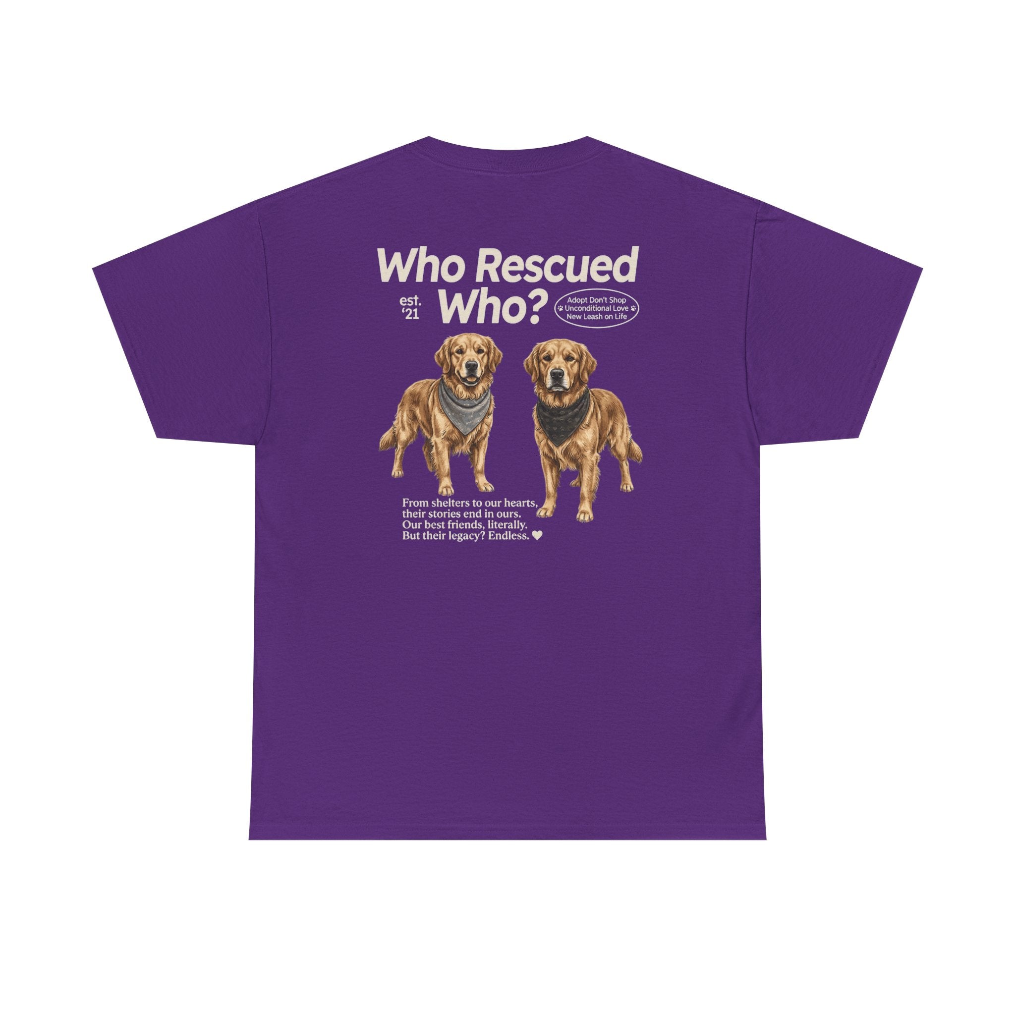 Golden Retriever - Who Rescued Who? T-Shirt