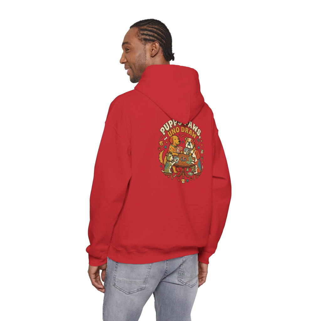 Puppy Paws, Uno Draws Hoodie — Funny Dog Lover Sweatshirt