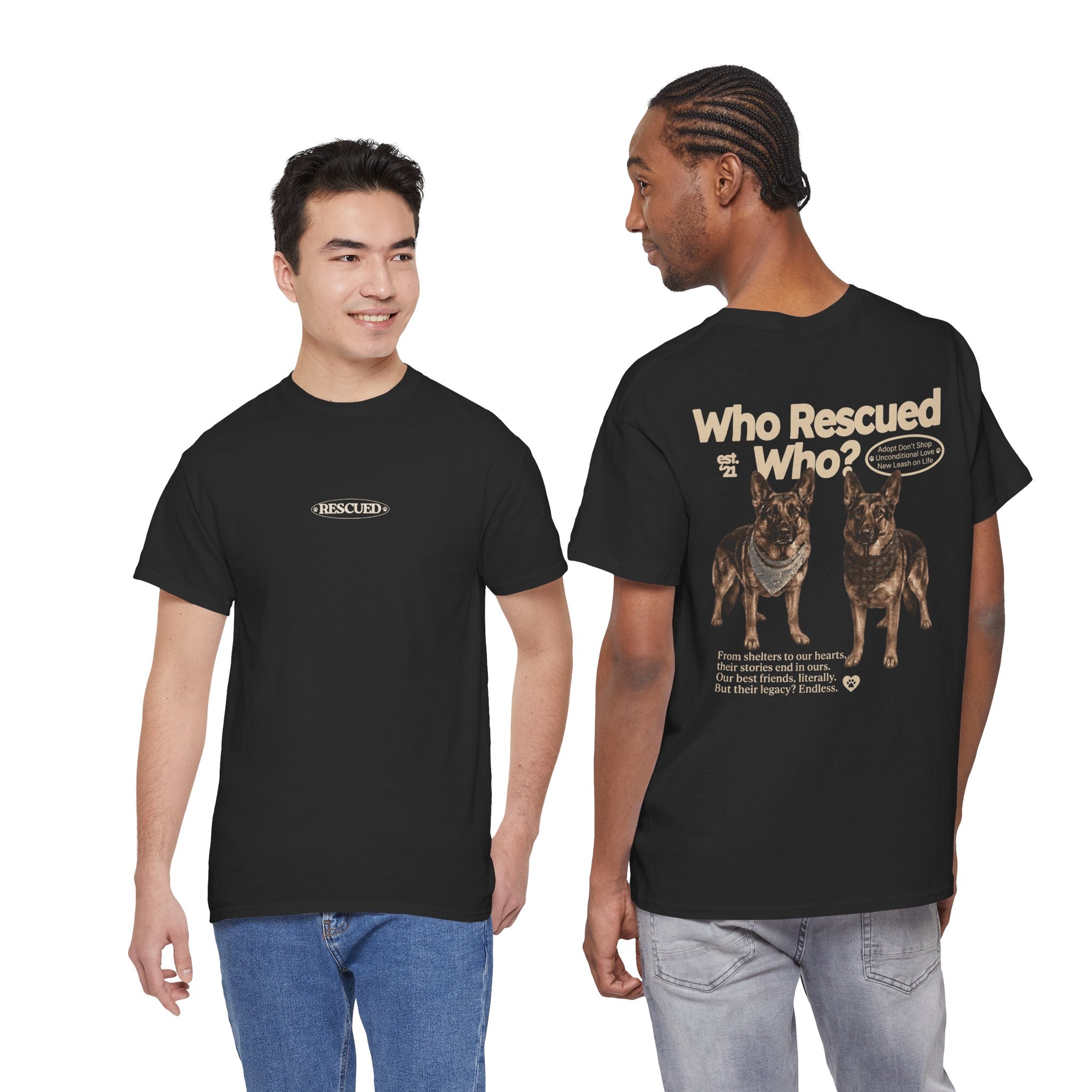 Who Rescued Who? German Shepard T-Shirt