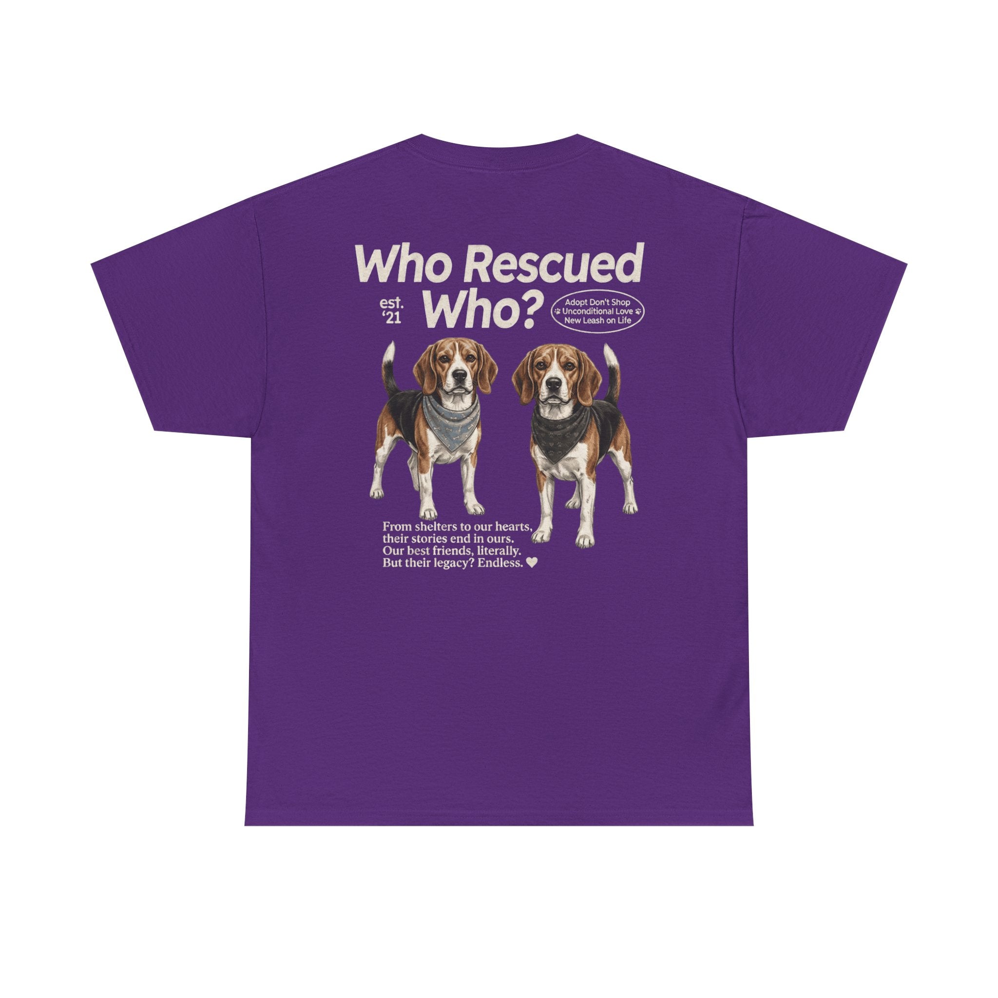Beagle - Who Rescued Who? T-Shirt