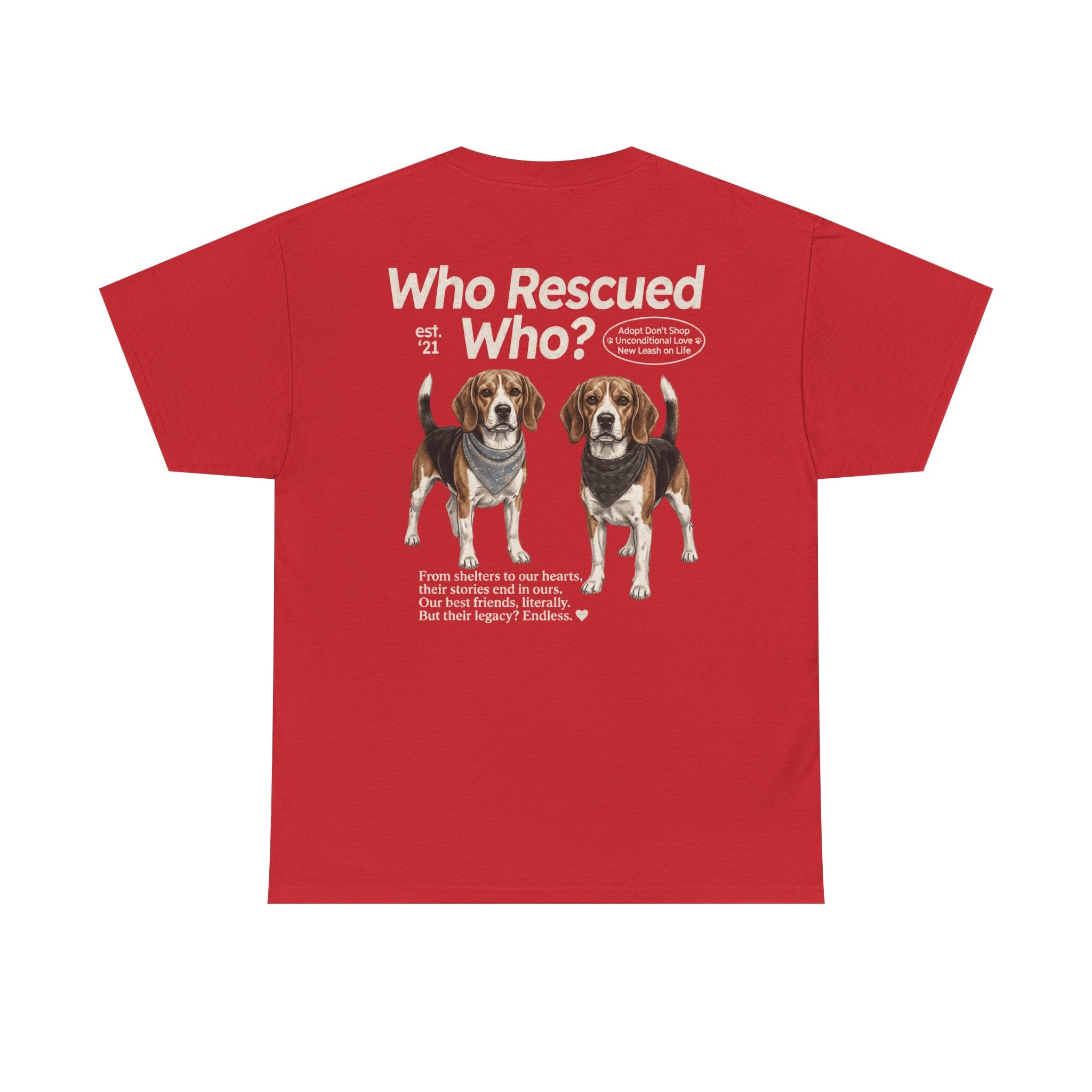 Beagle - Who Rescued Who? T-Shirt