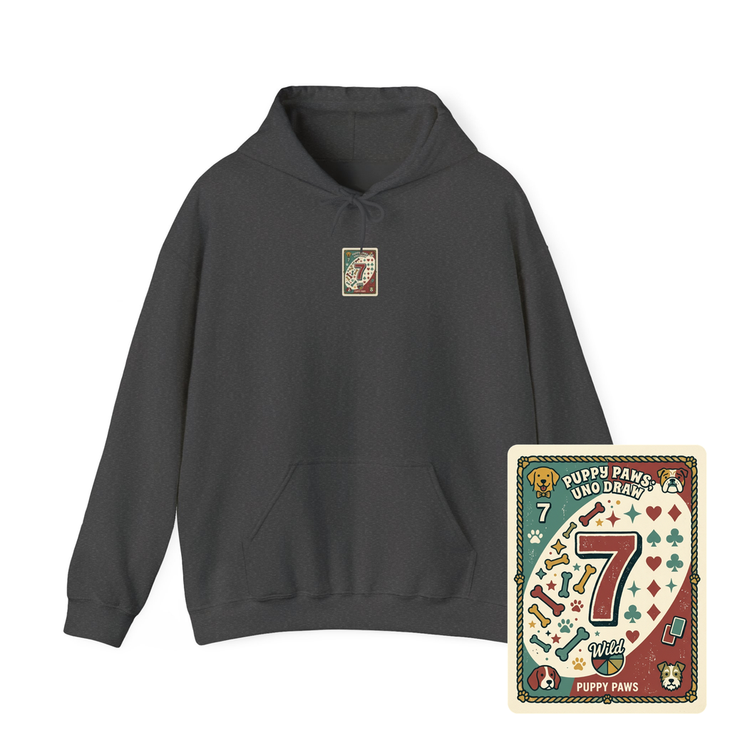 Puppy Paws, Uno Draws Hoodie — Funny Dog Lover Sweatshirt