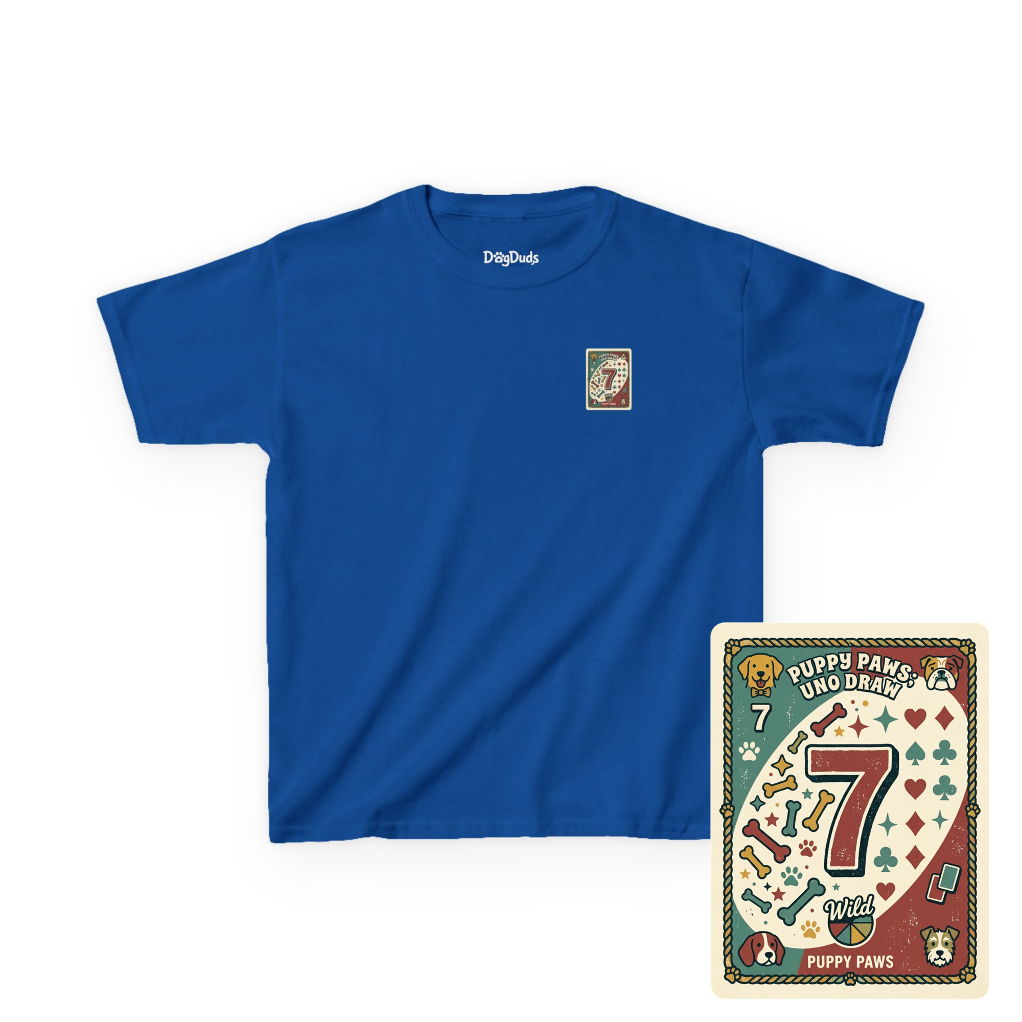 Kids 'Puppy Paws, Uno Draws' T-Shirt