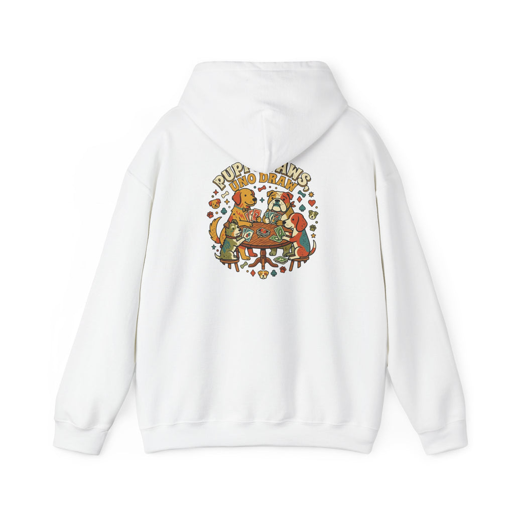 Puppy Paws, Uno Draws Hoodie — Funny Dog Lover Sweatshirt