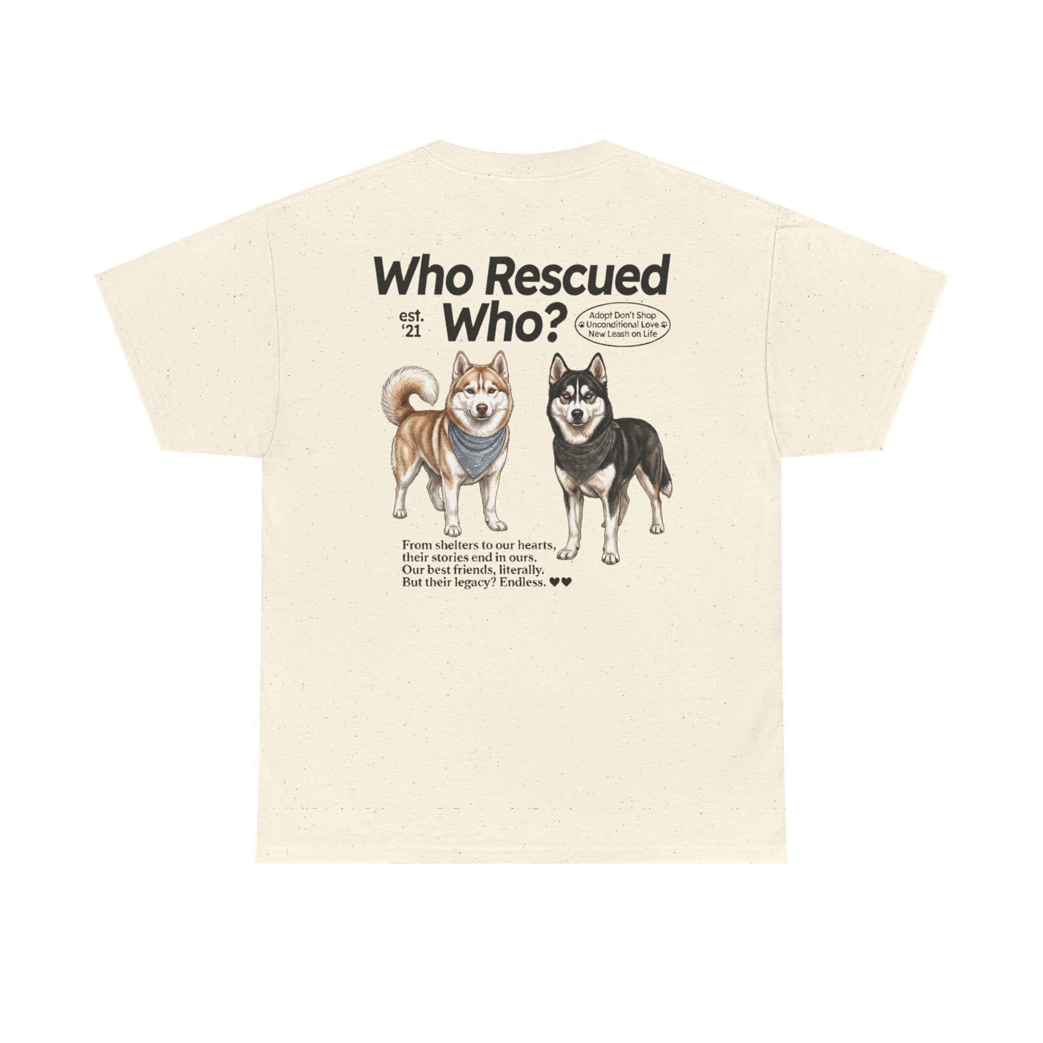 Husky - Who Rescued Who? T-Shirt