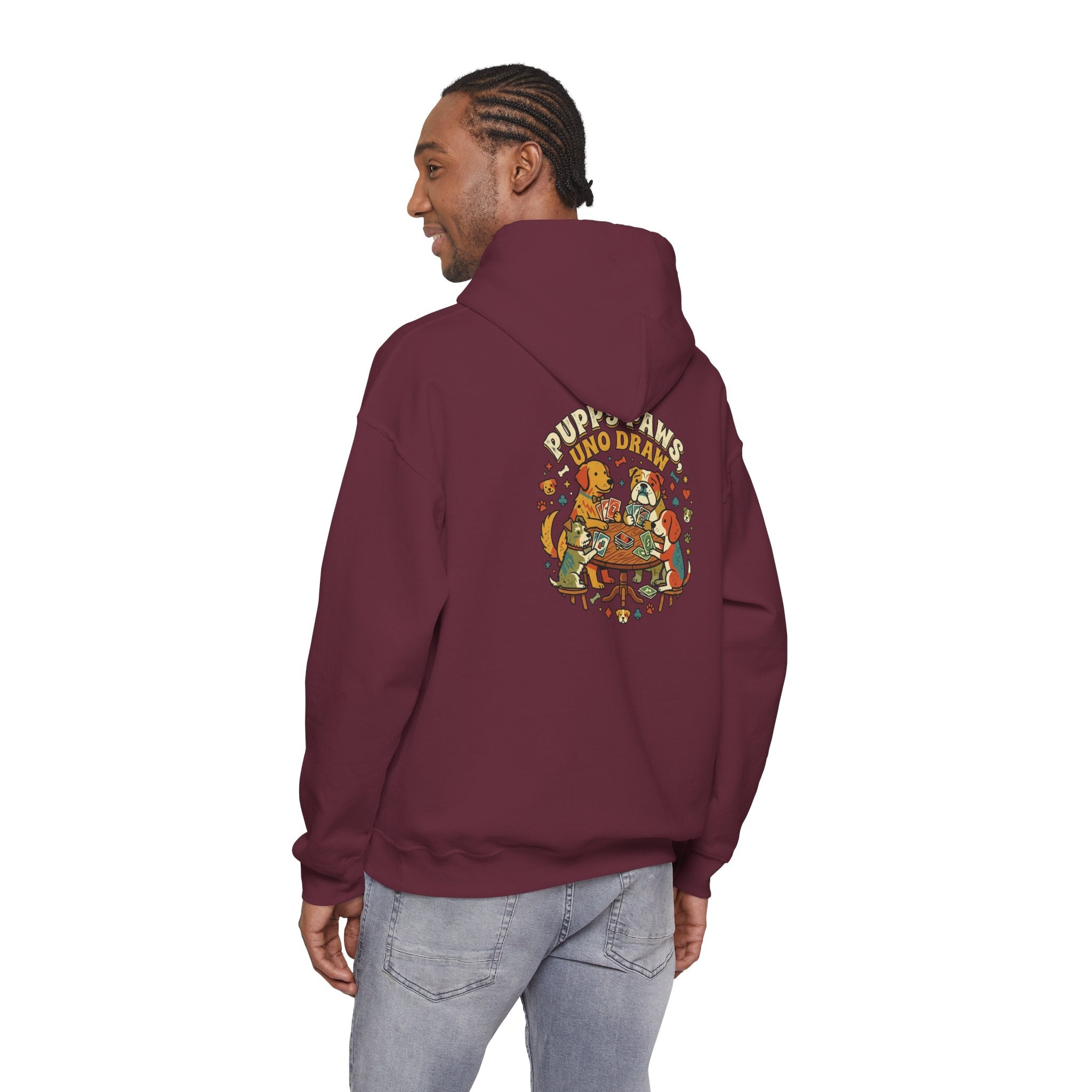 Puppy Paws, Uno Draws Hoodie — Funny Dog Lover Sweatshirt