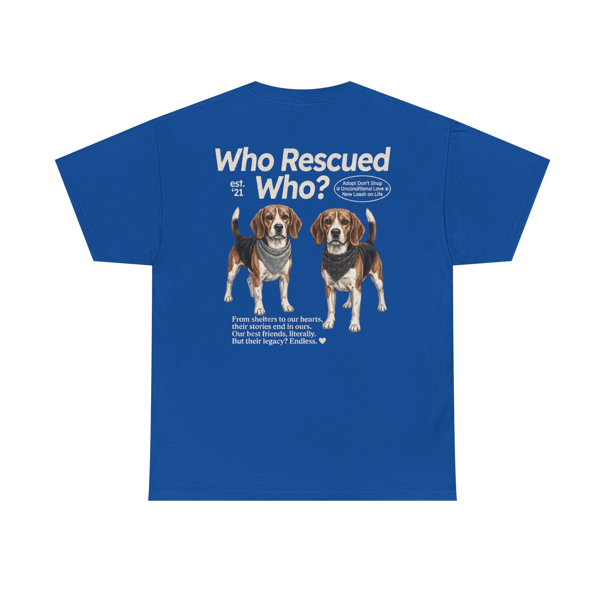 Beagle - Who Rescued Who? T-Shirt