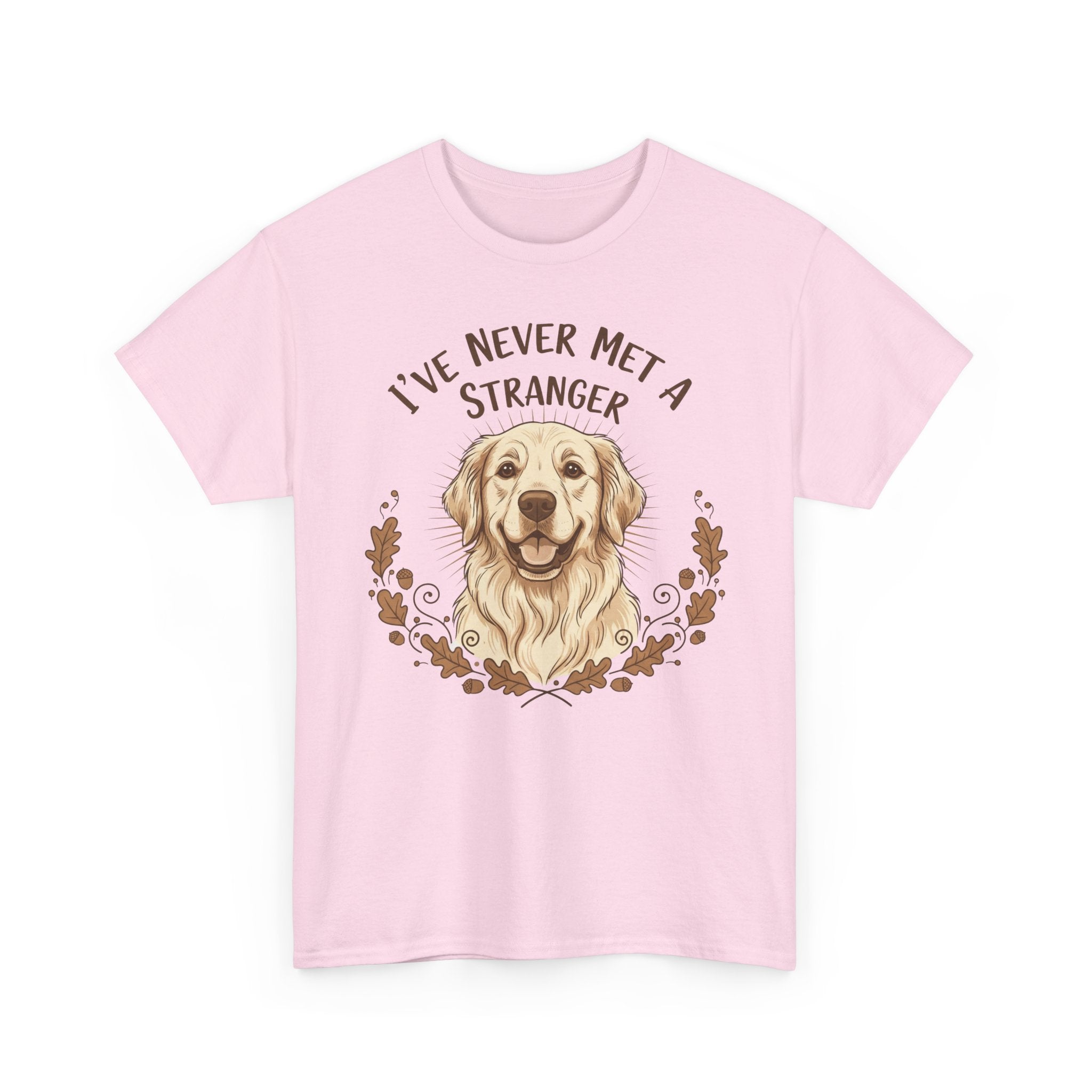 Golden Retriever “I’ve Never Met A Stranger” Unisex Heavy Cotton Tee