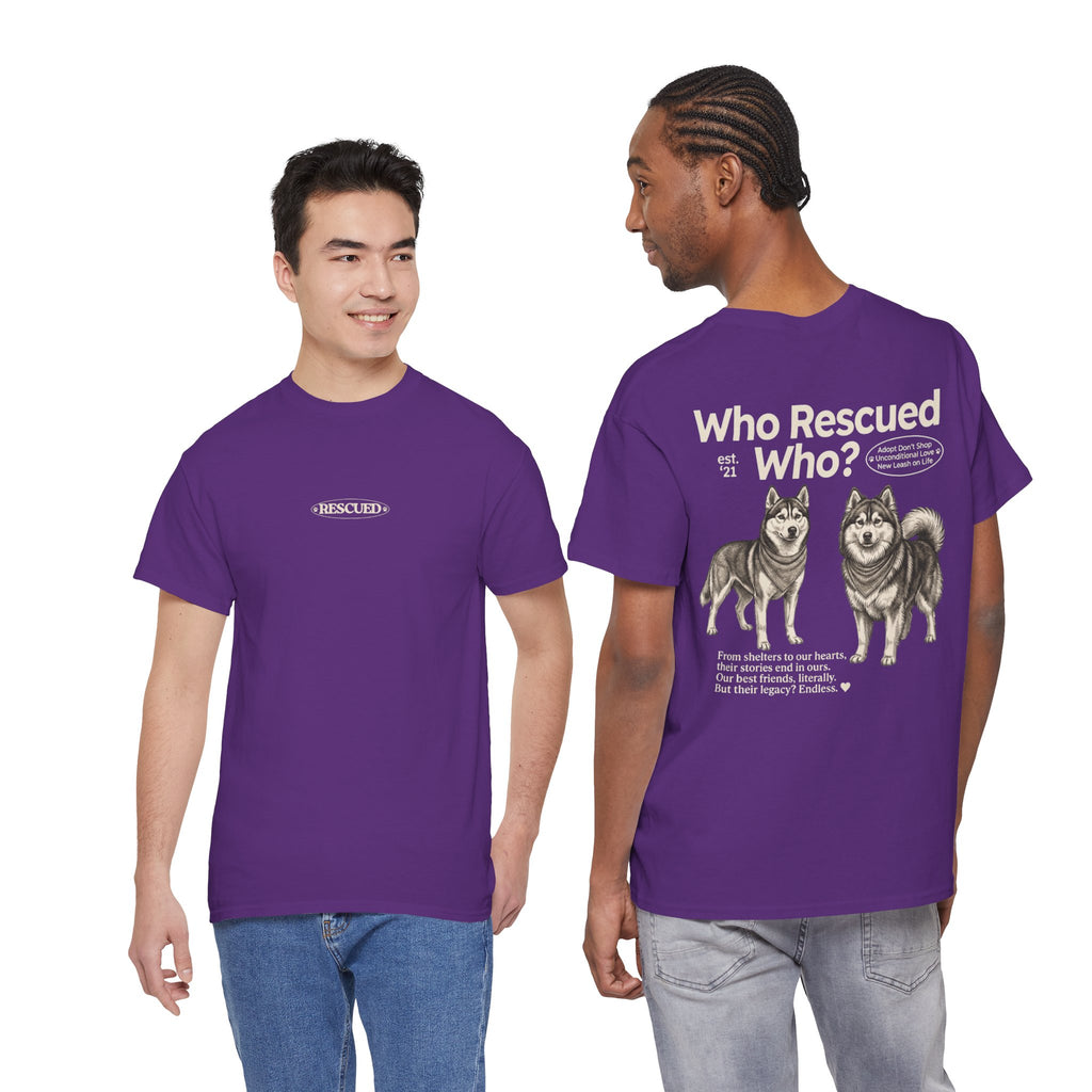 Husky - Who Rescued Who? T-Shirt