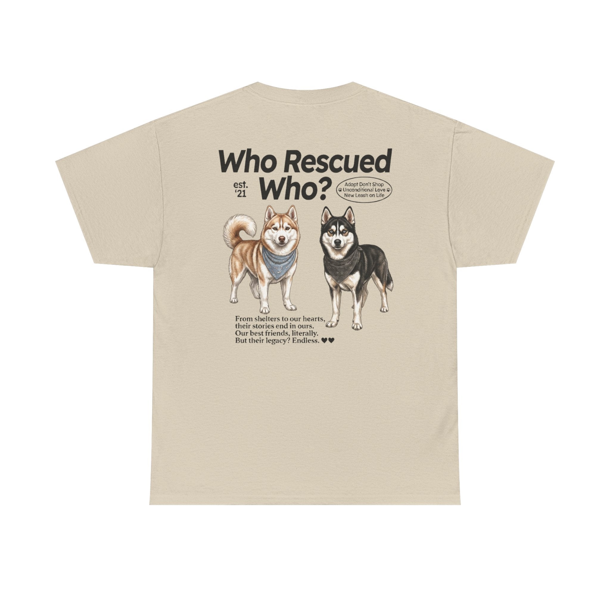 Husky - Who Rescued Who? T-Shirt