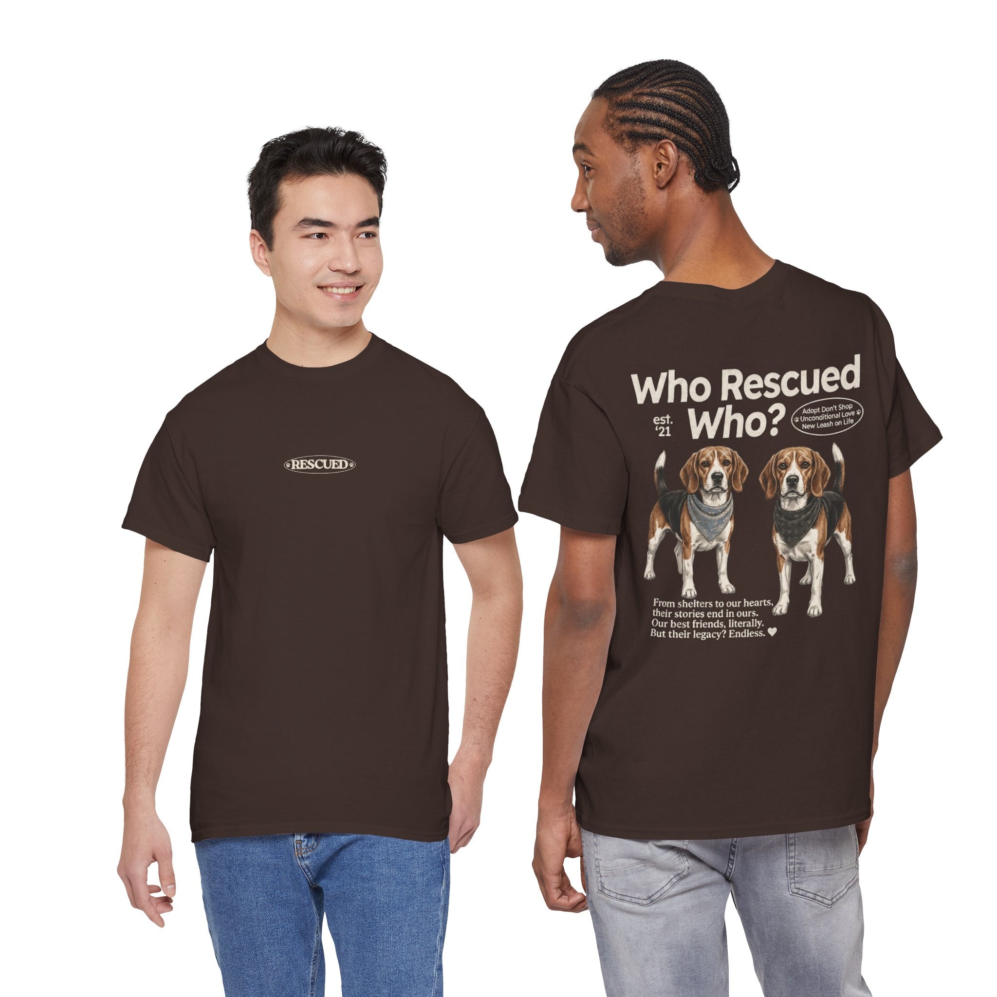 Beagle - Who Rescued Who? T-Shirt