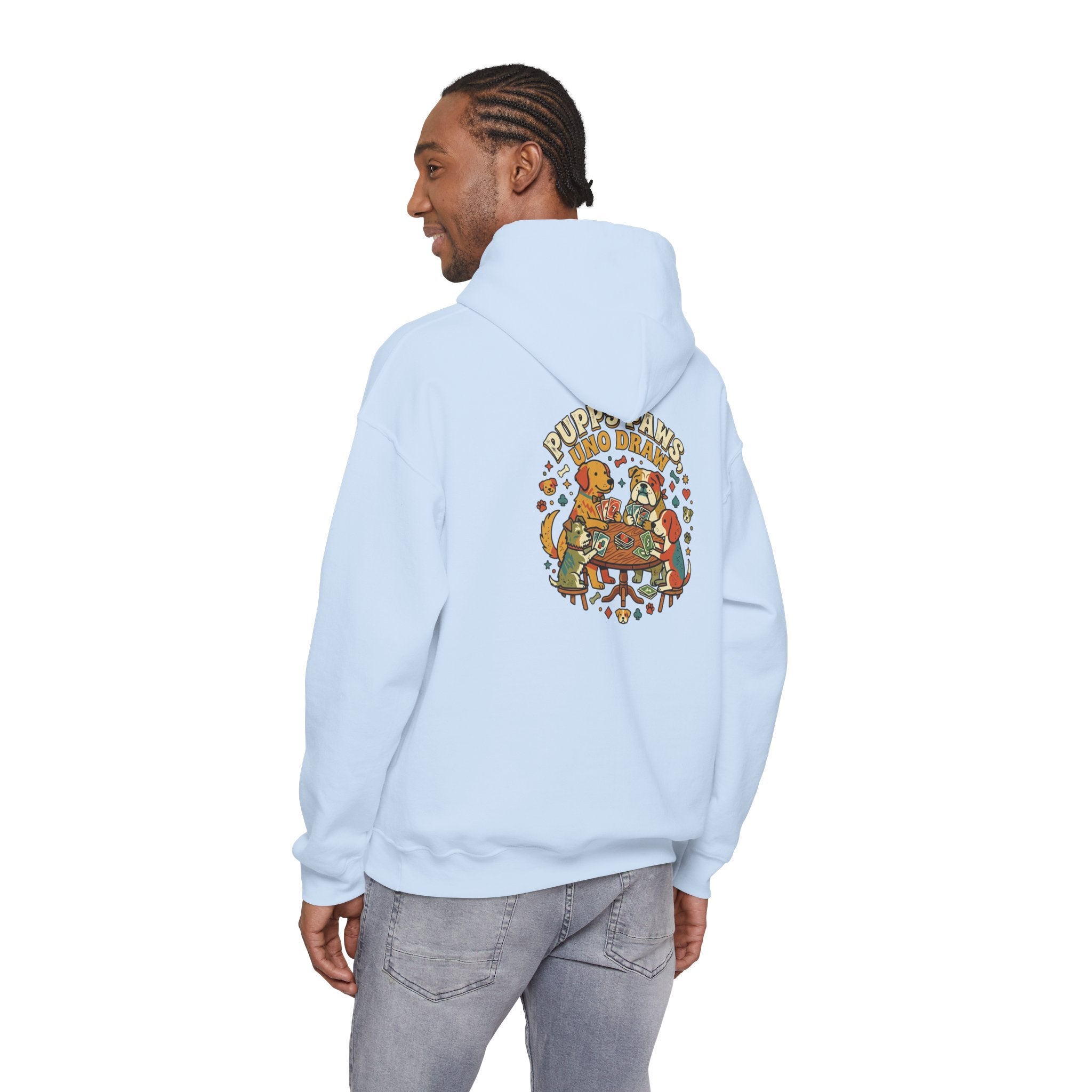 Puppy Paws, Uno Draws Hoodie — Funny Dog Lover Sweatshirt
