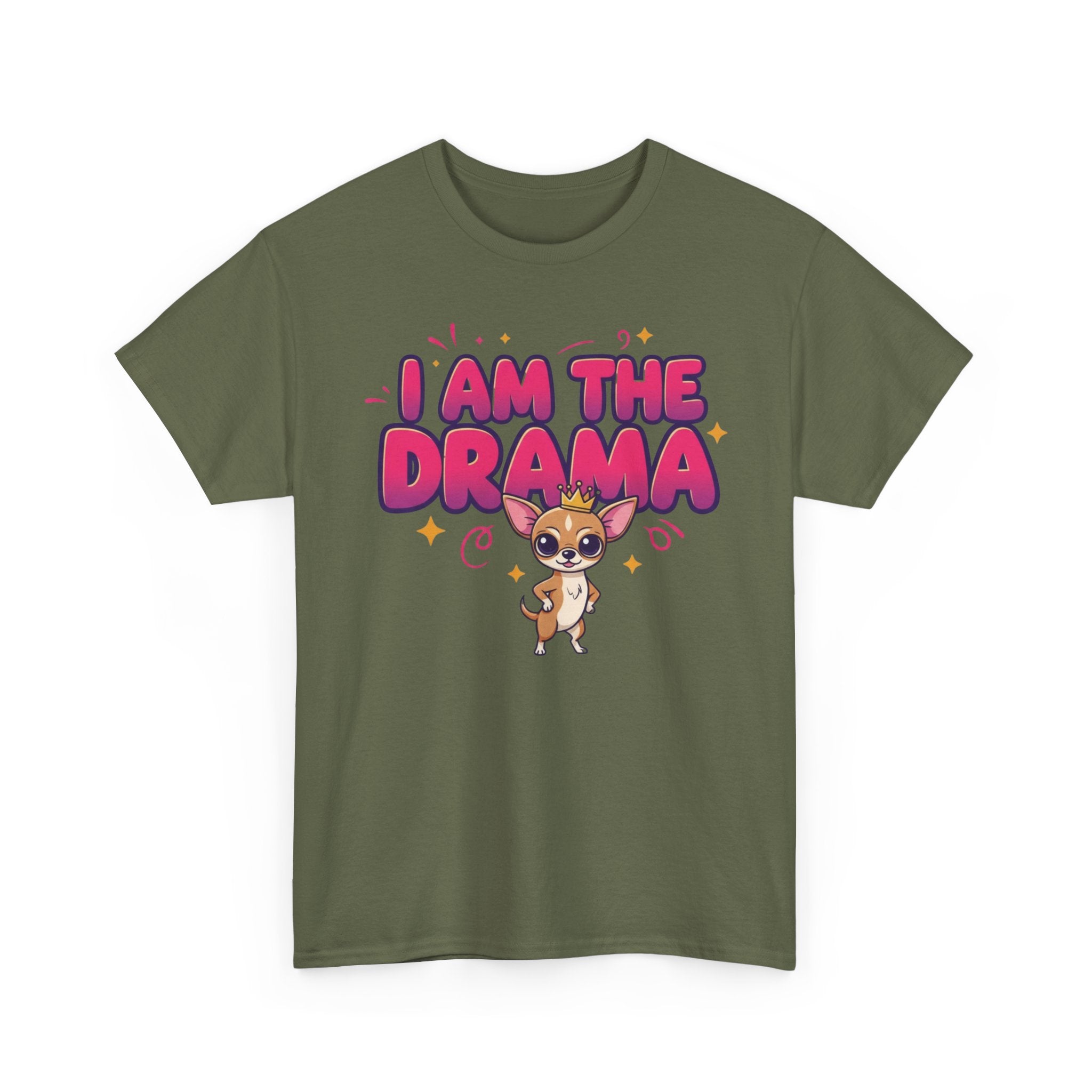 Chihuahua "I Am The Drama" Unisex Heavy Cotton Tee