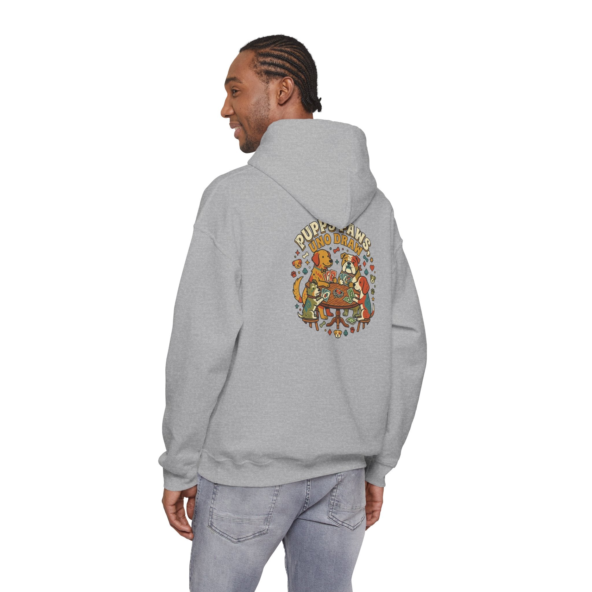 Puppy Paws, Uno Draws Hoodie — Funny Dog Lover Sweatshirt