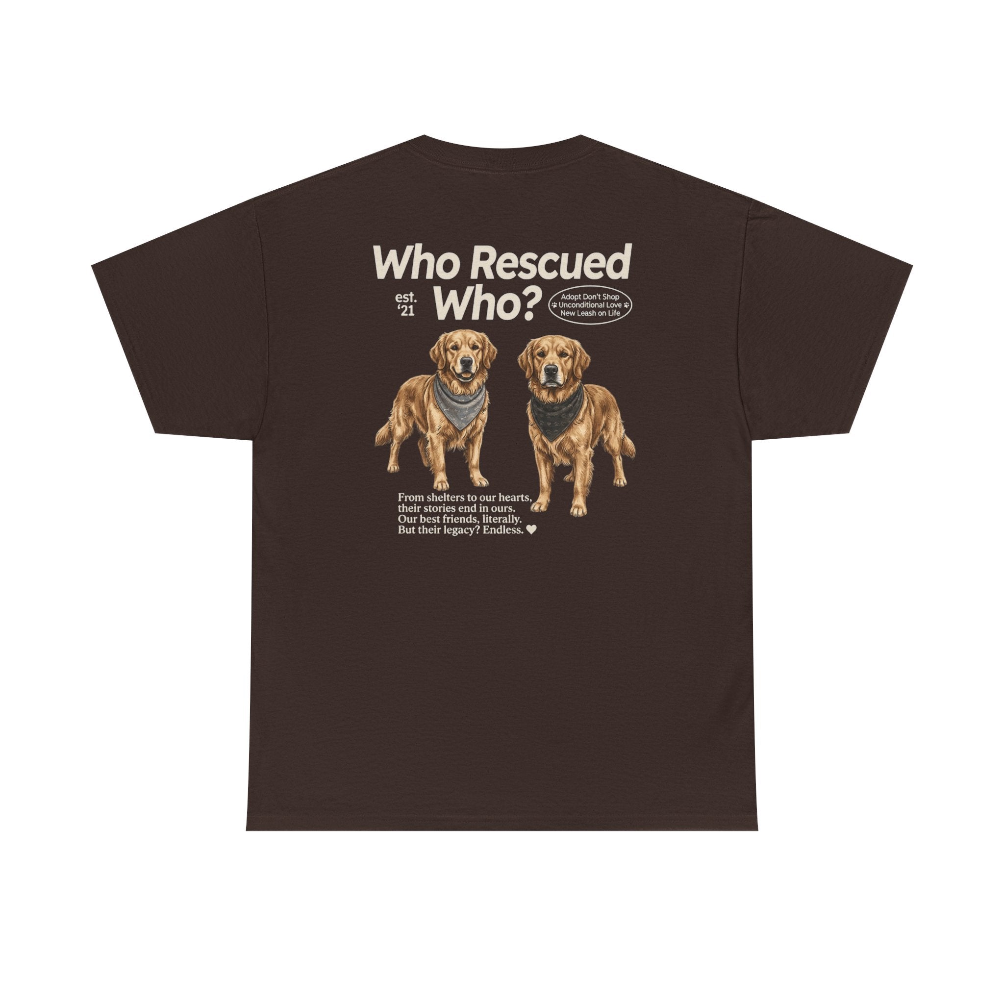 Golden Retriever - Who Rescued Who? T-Shirt