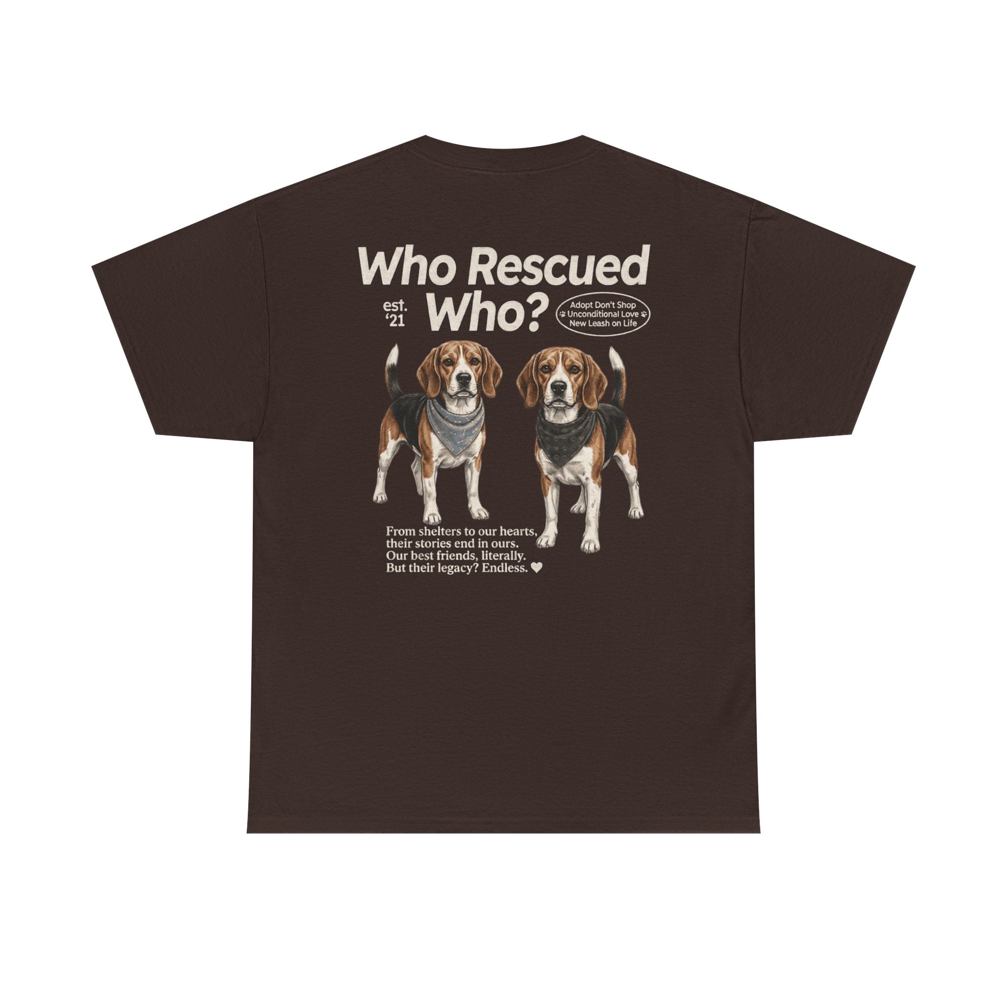 Beagle - Who Rescued Who? T-Shirt
