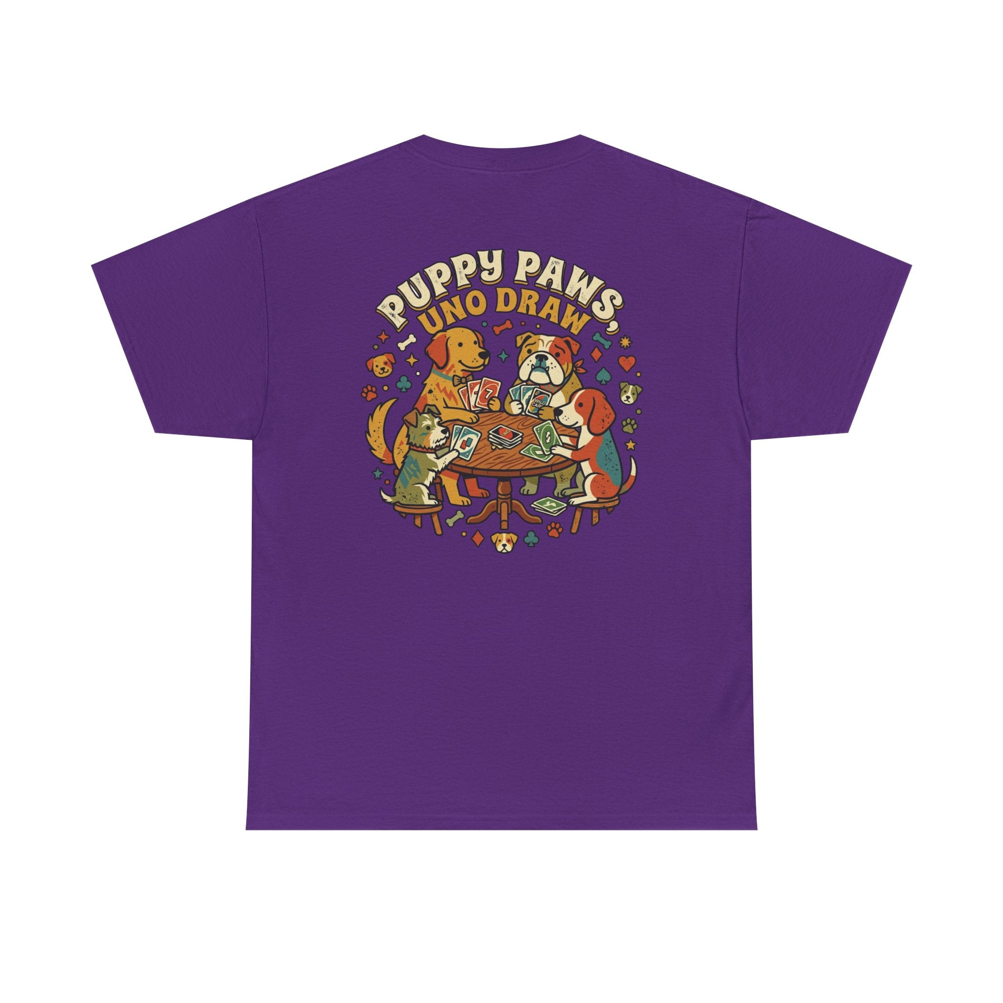 Puppy Paws, Uno Draws T-Shirt — Funny Dog Lover Card Game Tee