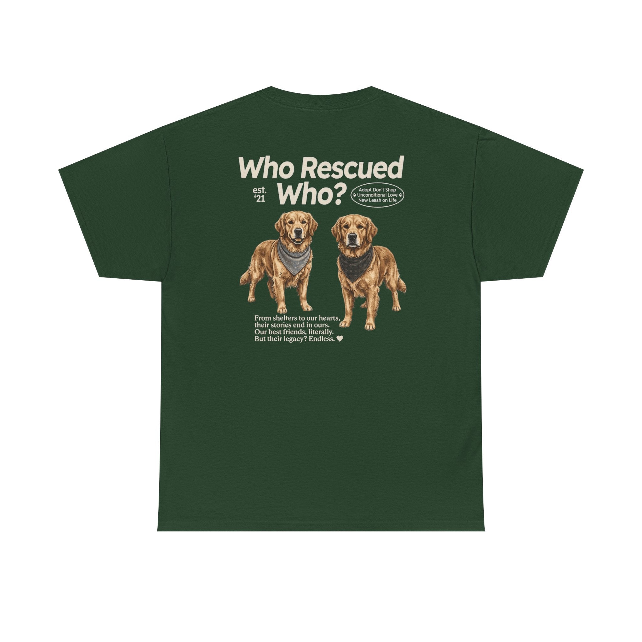 Golden Retriever - Who Rescued Who? T-Shirt