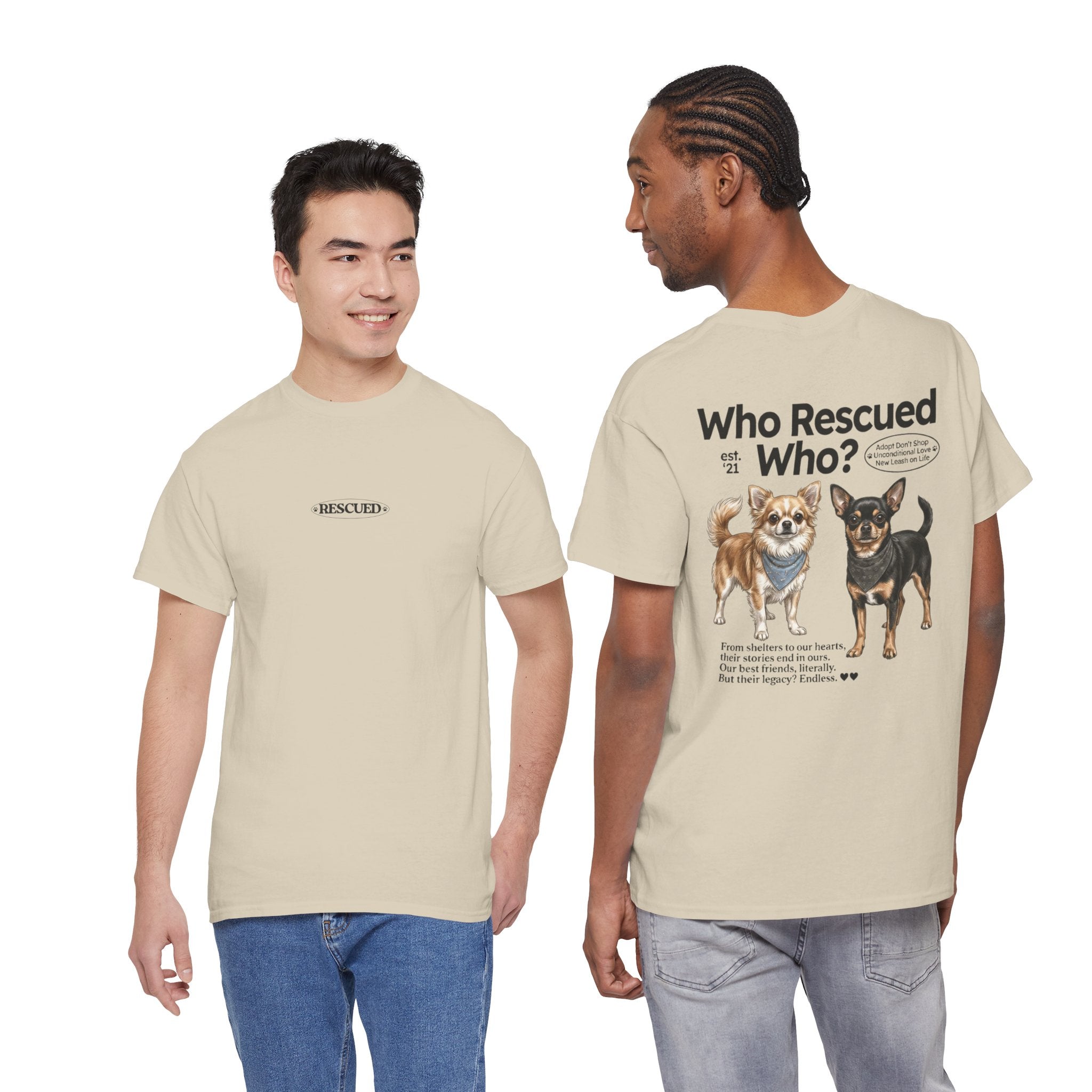 Chihuahua - Who Rescued Who? T-Shirt