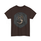 German Shepherd “I Don’t Bark. I Assess Threats.” Unisex Heavy Cotton Tee