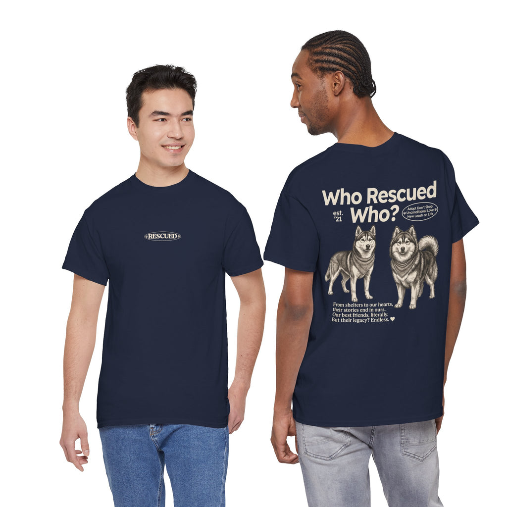 Husky - Who Rescued Who? T-Shirt